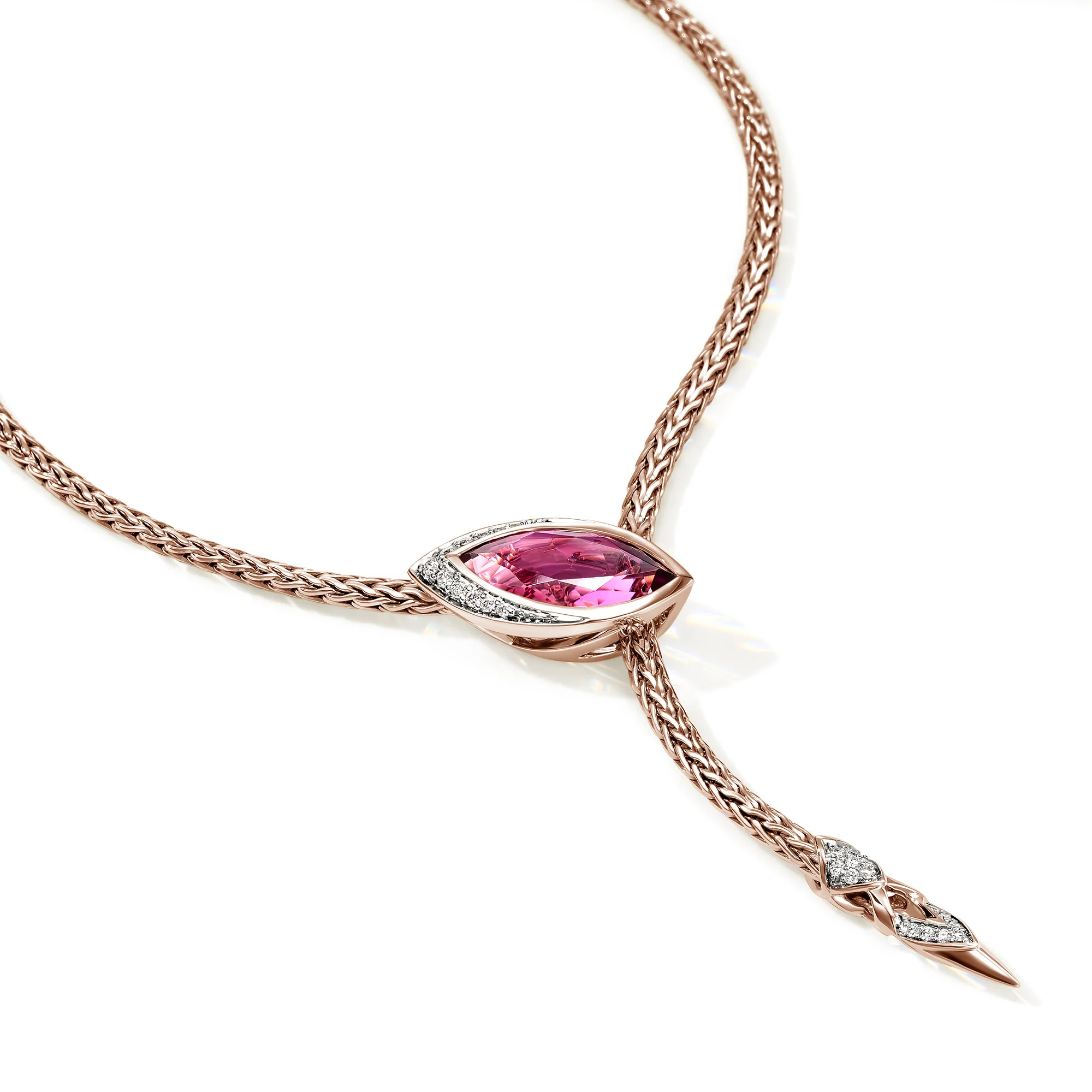 Artisan Series Naga Lariat Necklace, 2.5MM|NGS603781RPTDI - Image 2