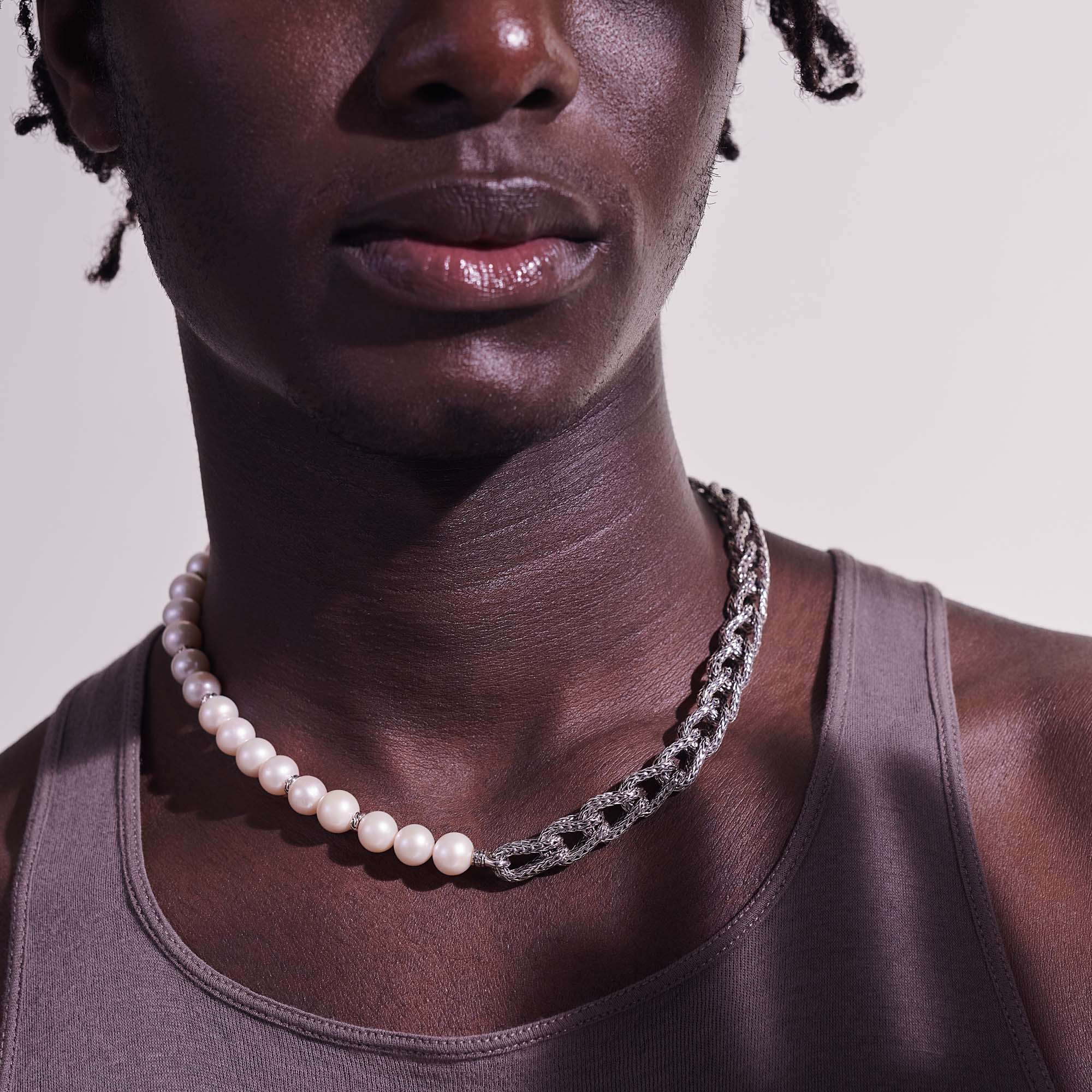 Surf Necklace, Sterling Silver, Pearls, 10.5MM|NB900797 - Image 8