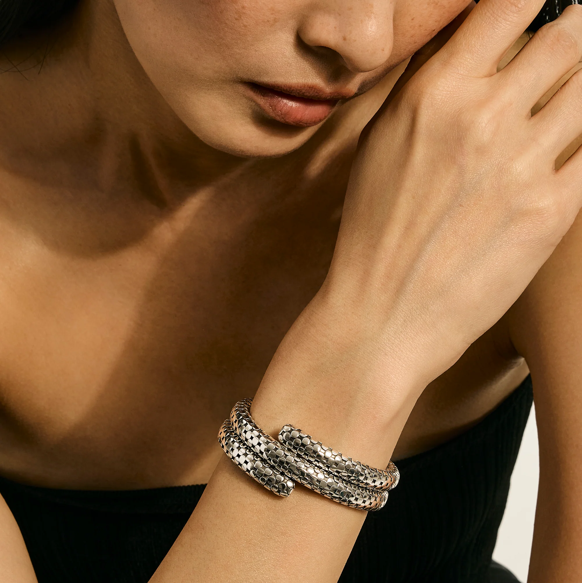Dot Coil Bracelet, Sterling Silver|BB30173 - Image 6