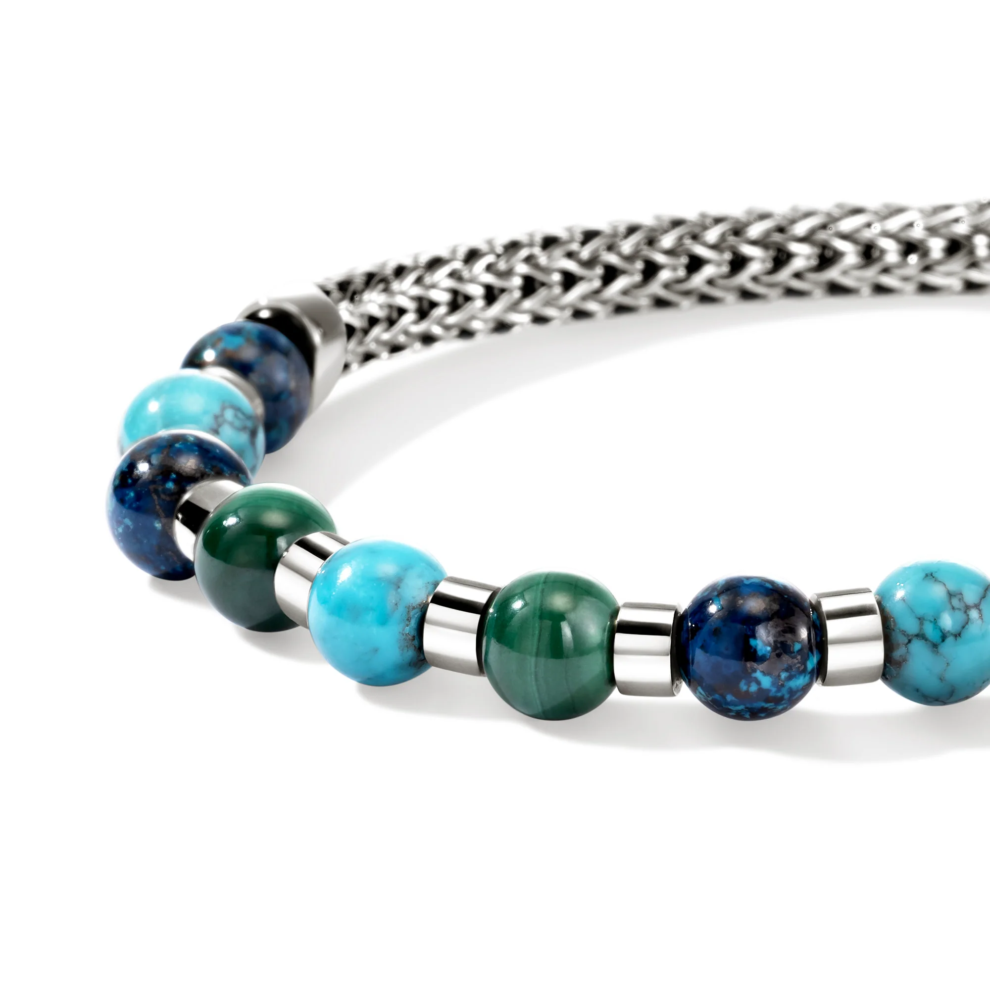 Beaded Bracelet, Sterling Silver, Hardstones|BUS989601TQMHCRY - Image 2