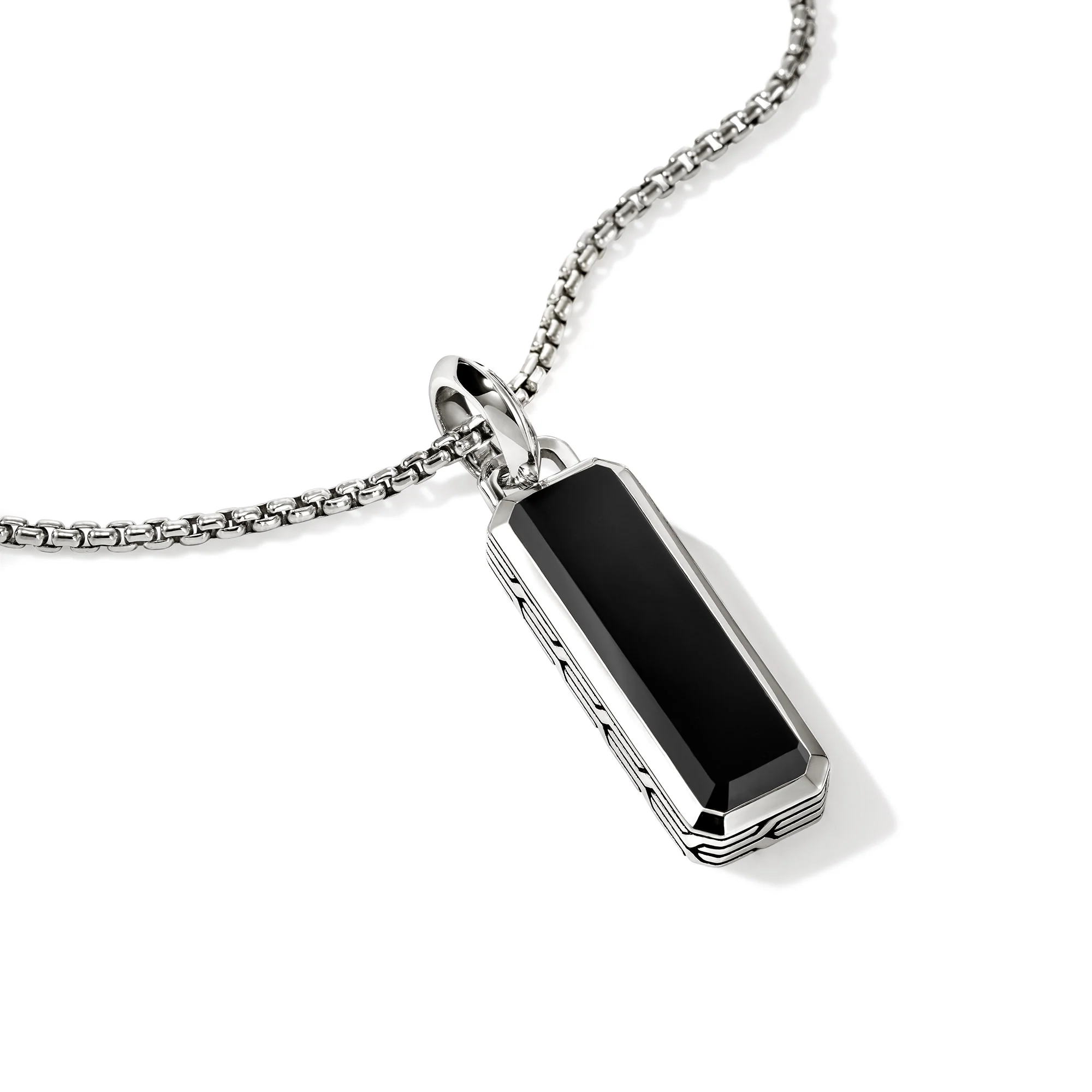 Black Onyx Talisman Necklace, Sterling Silver|NMS988001BON - Image 2