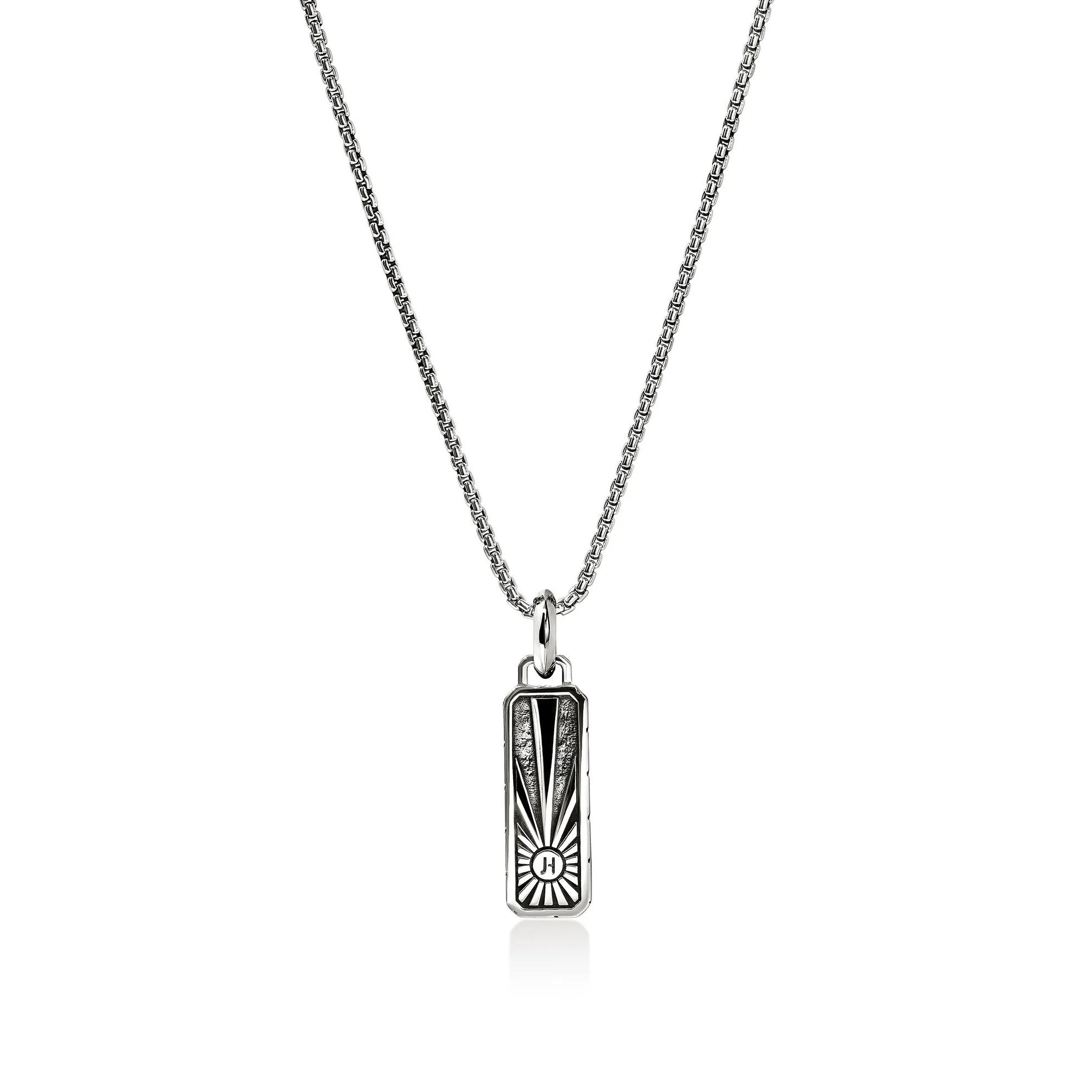 Black Onyx Talisman Necklace, Sterling Silver|NMS988001BON - Image 3