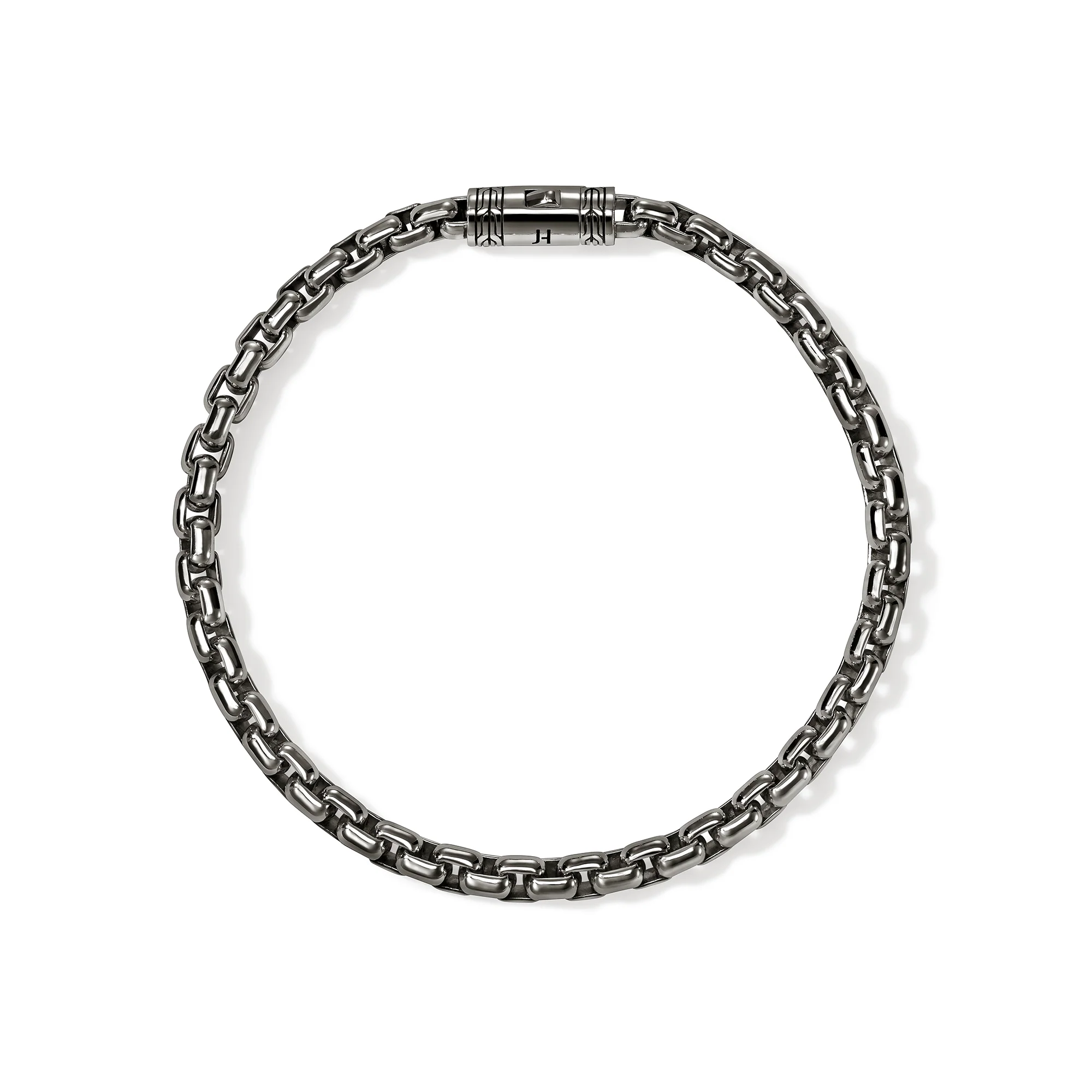 Box Chain Bracelet, Dark Silver, 4.8MM|BU98804SMBRD - Image 4