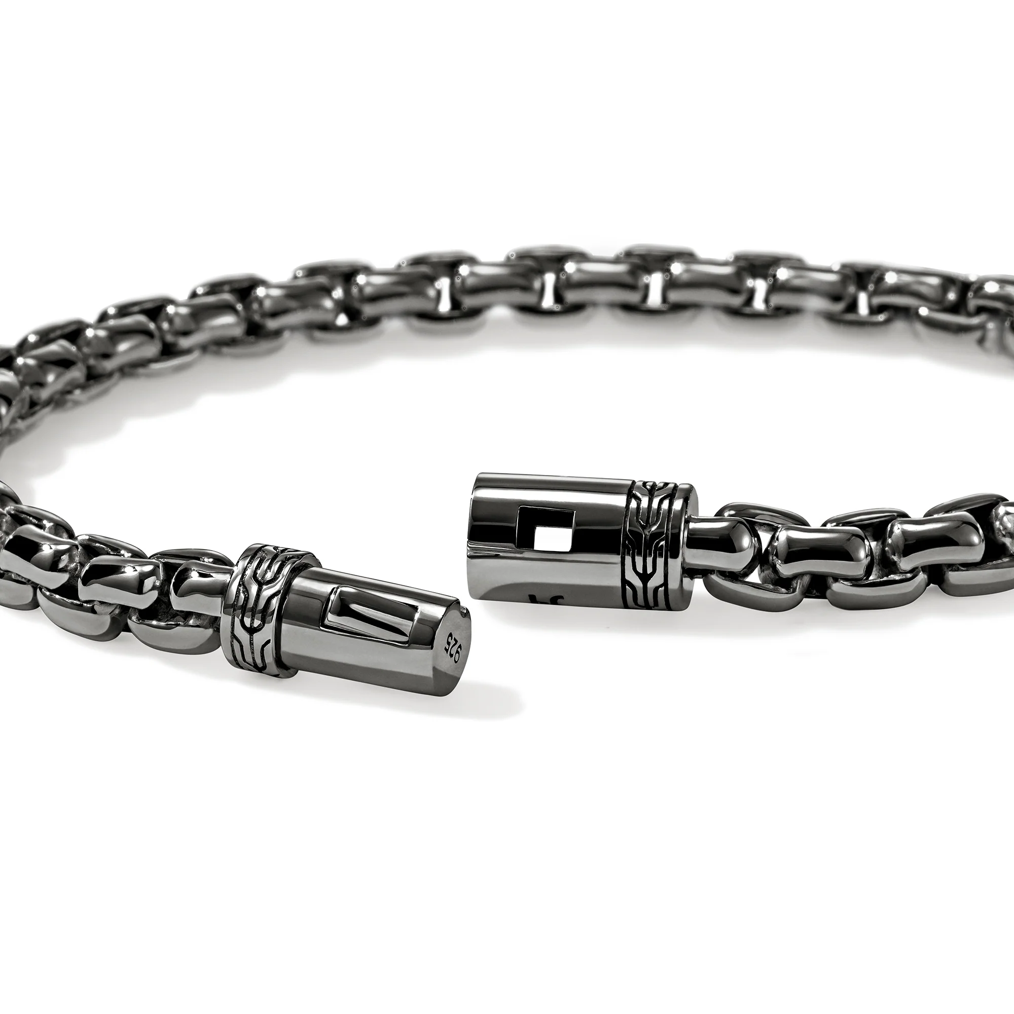 Box Chain Bracelet, Dark Silver, 6MM|BU98805SMBRD - Image 2