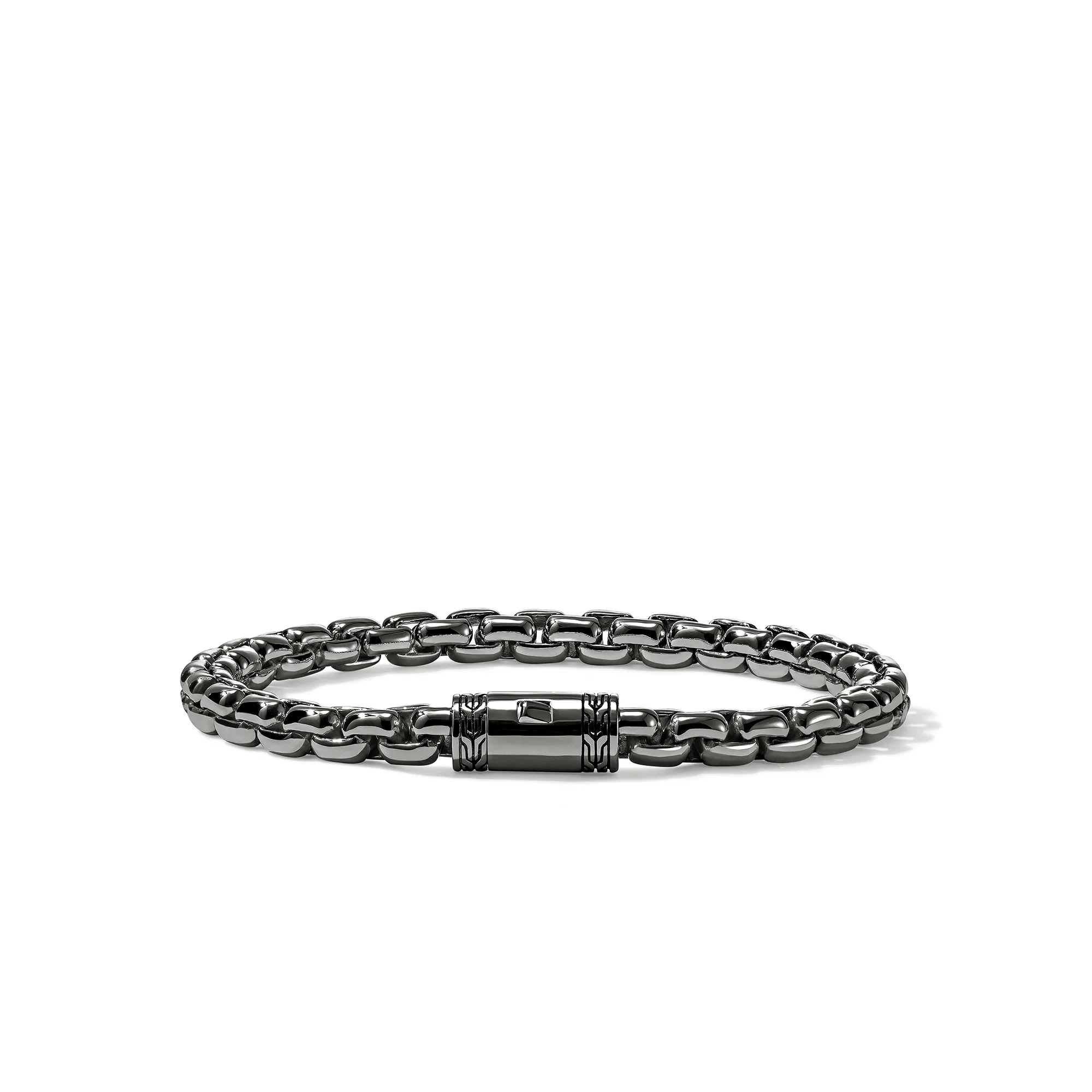 Box Chain Bracelet, Dark Silver, 6MM|BU98805SMBRD - Image 3