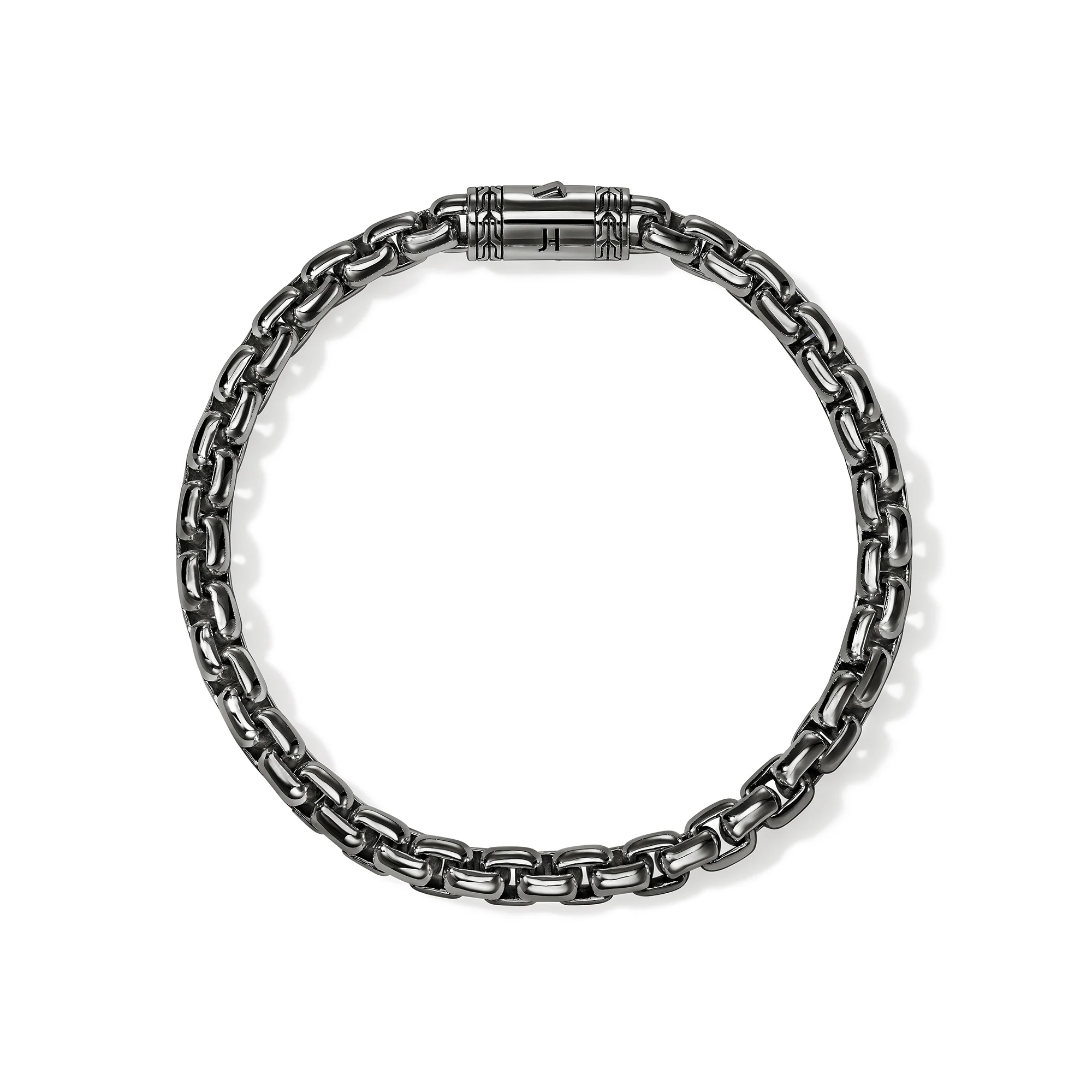 Box Chain Bracelet, Dark Silver, 6MM|BU98805SMBRD - Image 4