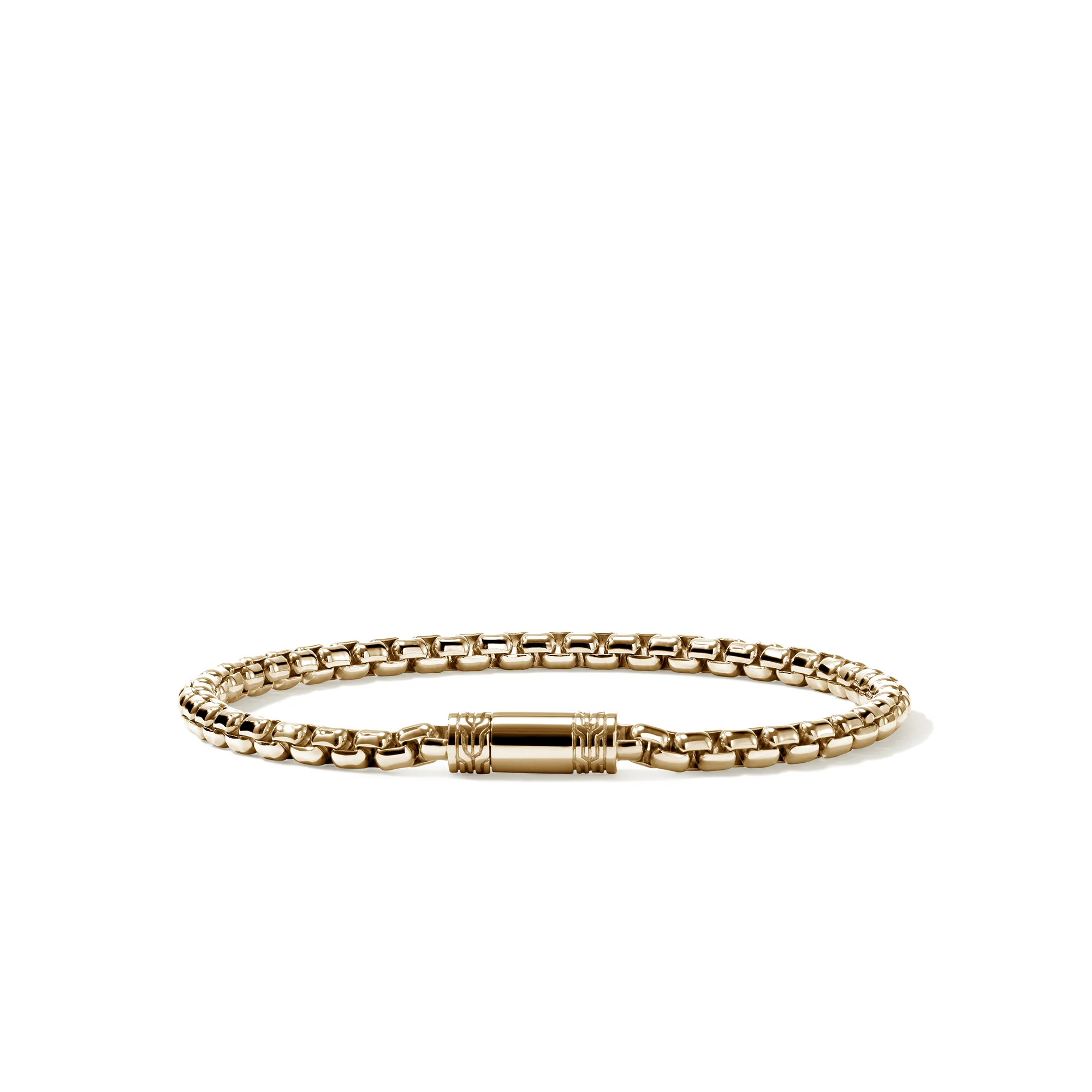 Box Chain Bracelet, Gold, 3.7MM|BUGG98803 - Image 4