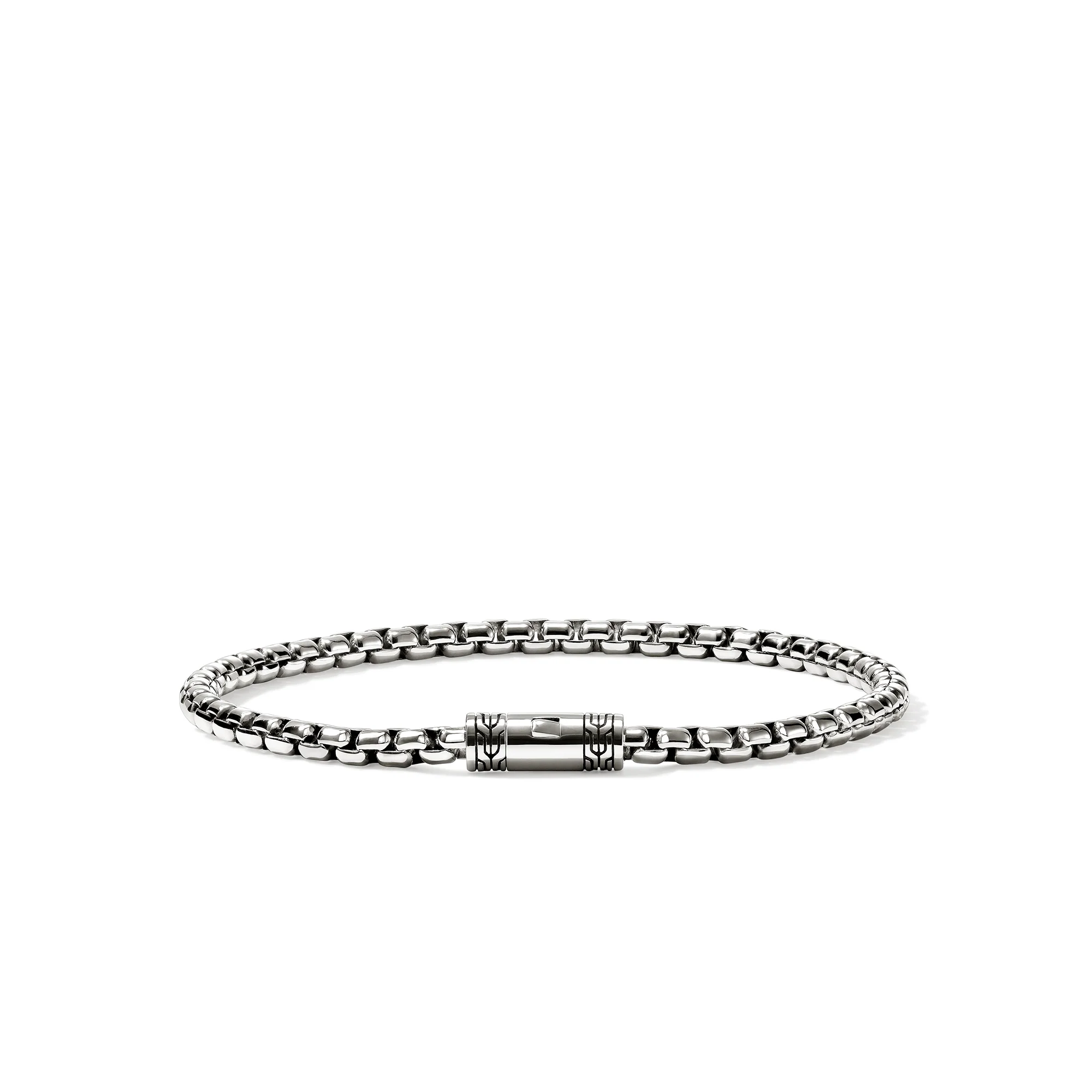 Box Chain Bracelet, Sterling Silver, 3.7MM|BU98803 - Image 3