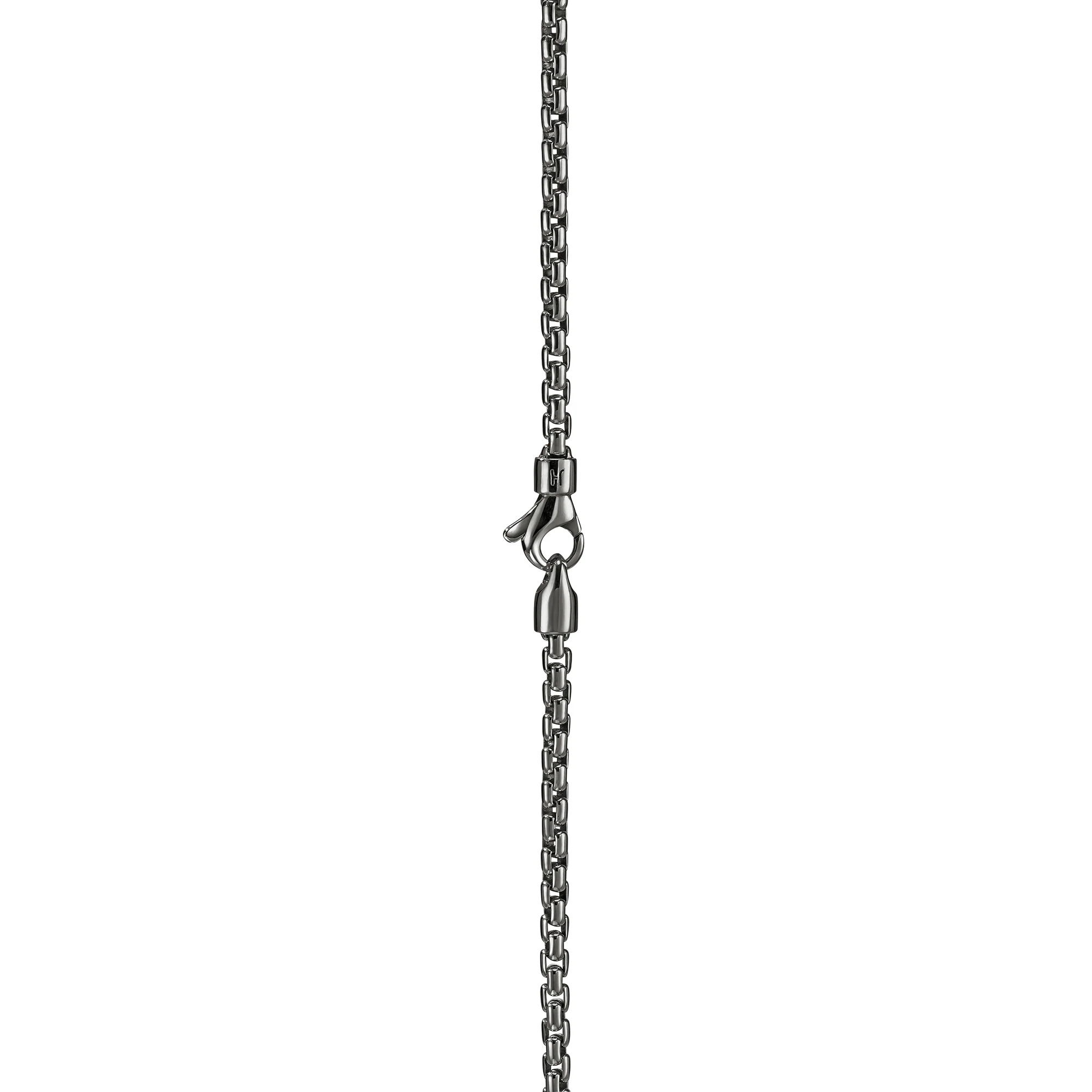 Box Chain Necklace, Dark Silver, 2.7MM|NM98807SMBRD - Image 2