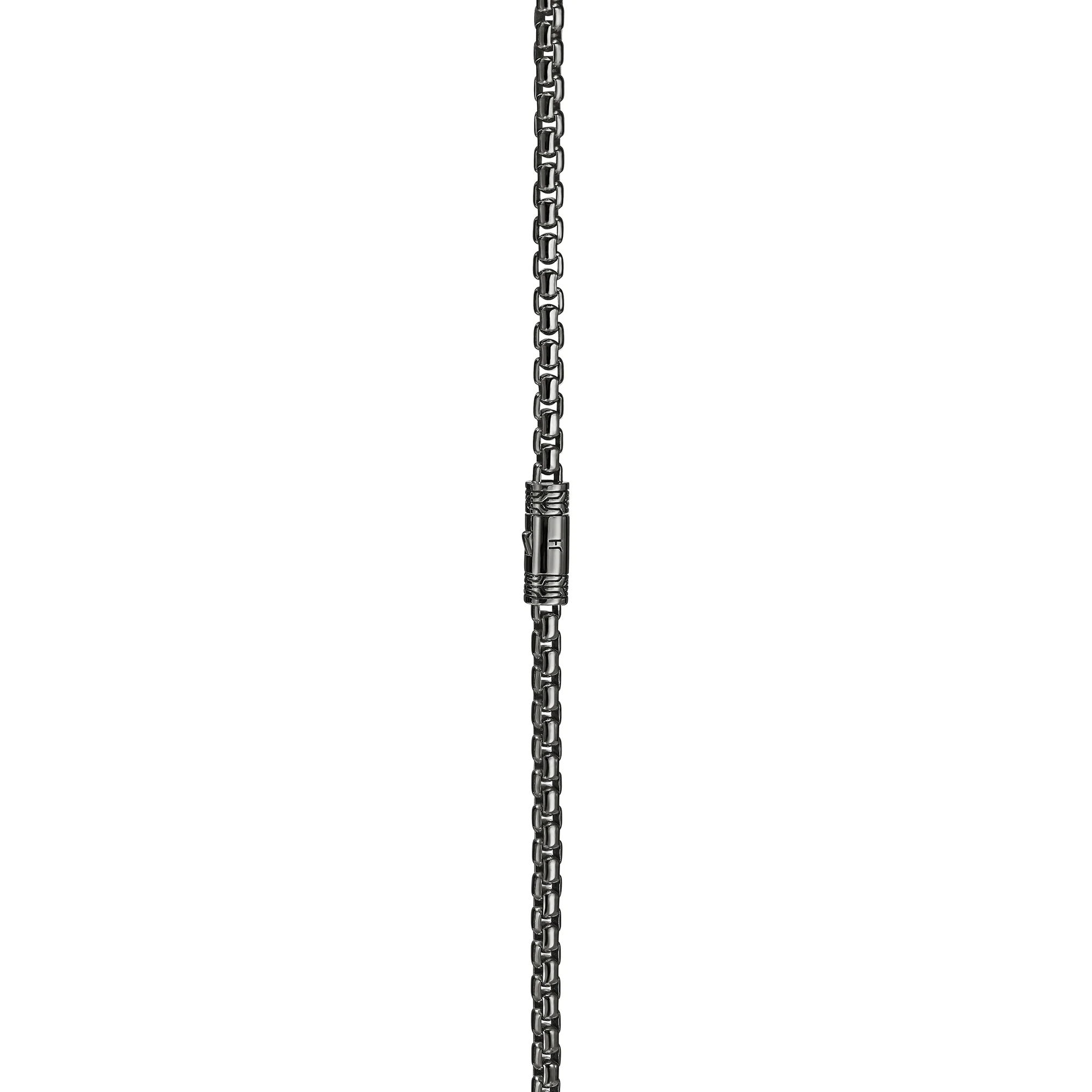 Box Chain Necklace, Dark Silver, 3.7MM|NM98808SMBRD - Image 2