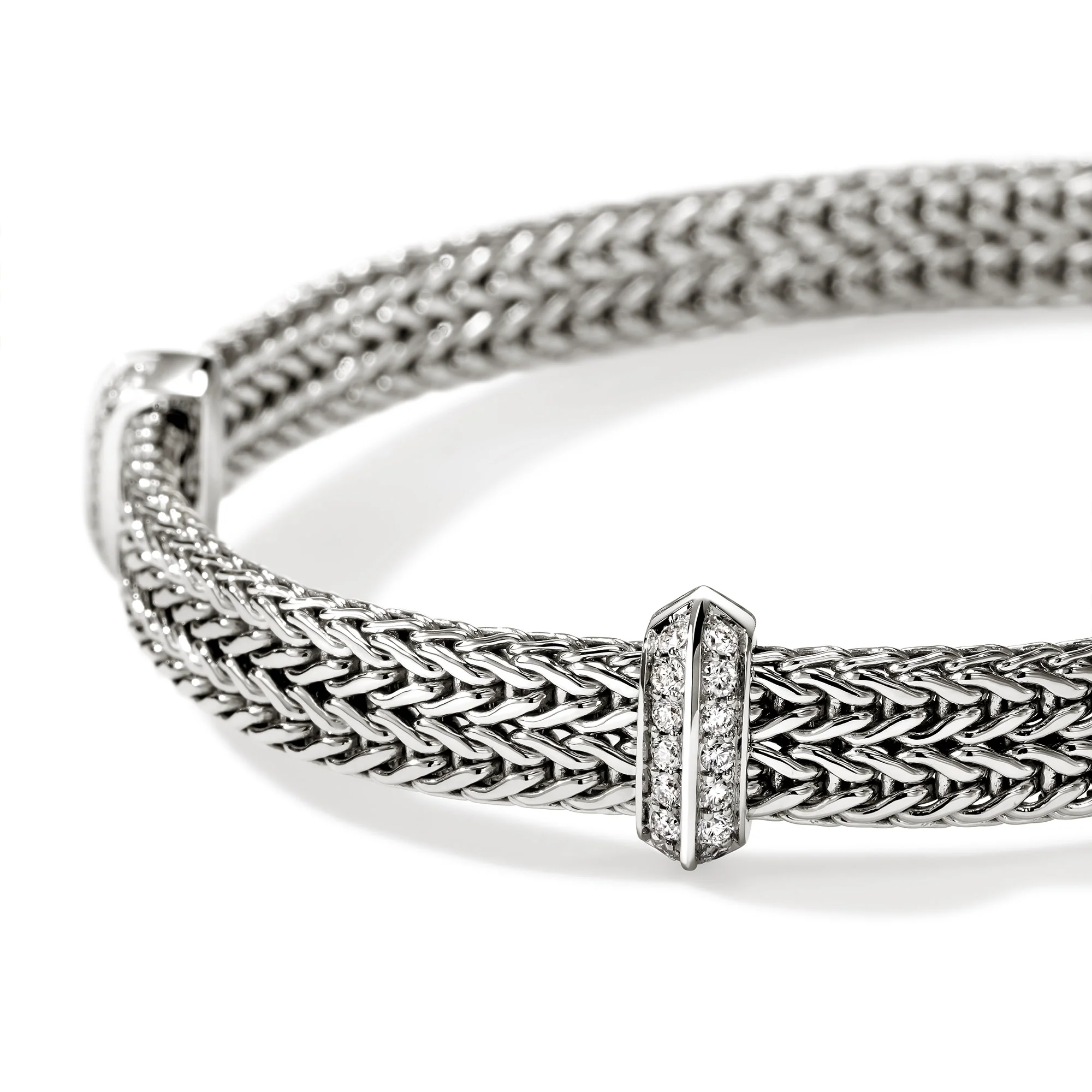 Icon Link Bracelet, Sterling Silver, Diamonds, 6MM|BUP989792DI - Image 2