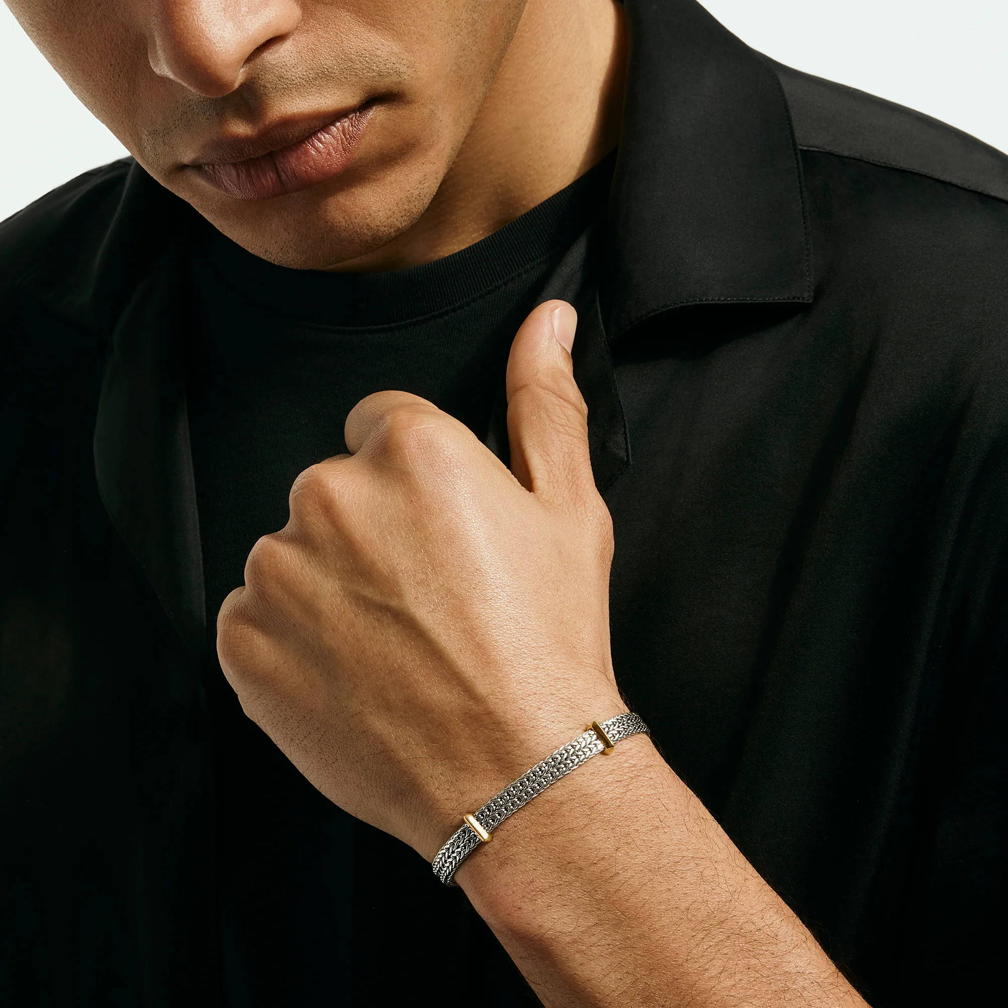 Icon Link Bracelet, Sterling Silver, Gold, 6MM|BUZZ98978 - Image 6