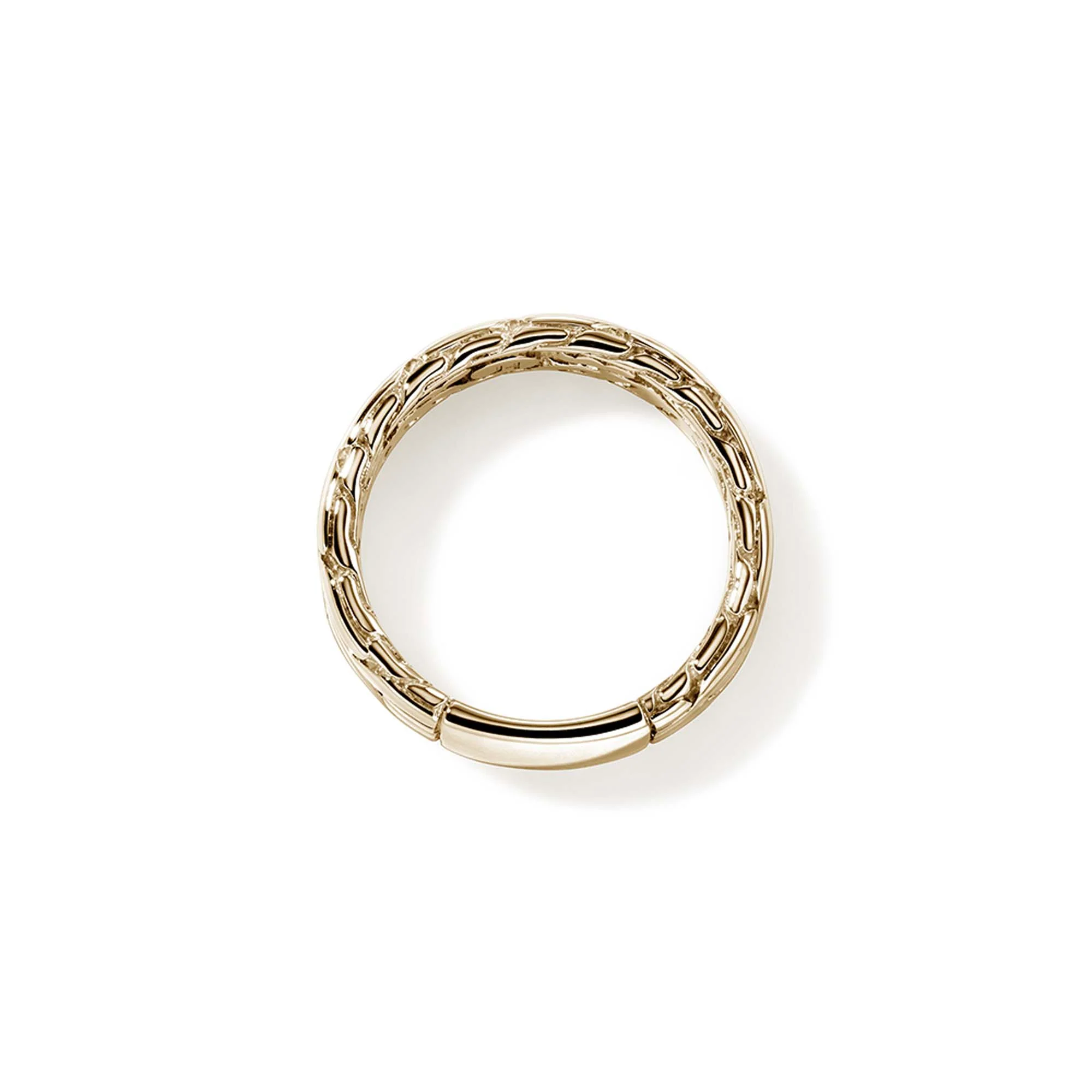 Men's Carved Chain Band Ring, Gold, 8MM|RMGG99842 - Image 5
