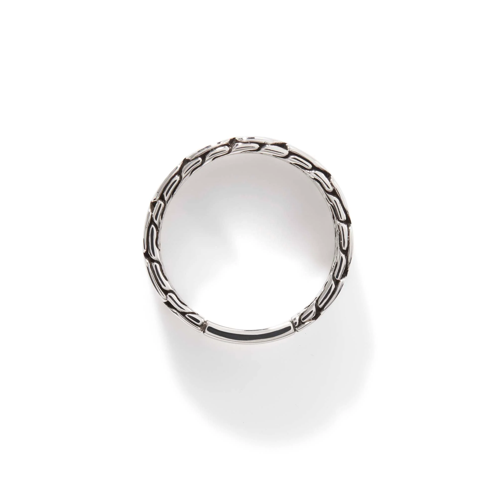 Men's Carved Chain Band Ring, Sterling Silver, 8MM|RB99842 - Image 4