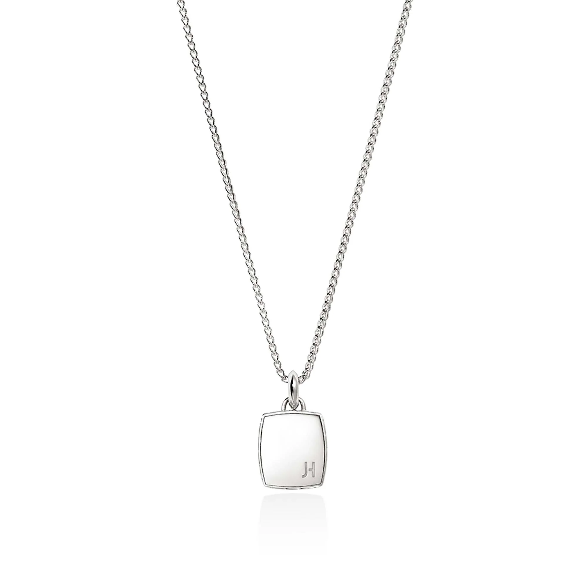 Rainbow Tag Necklace, Sterling Silver, Gemstones|NMS9010804AMBSPTS - Image 4