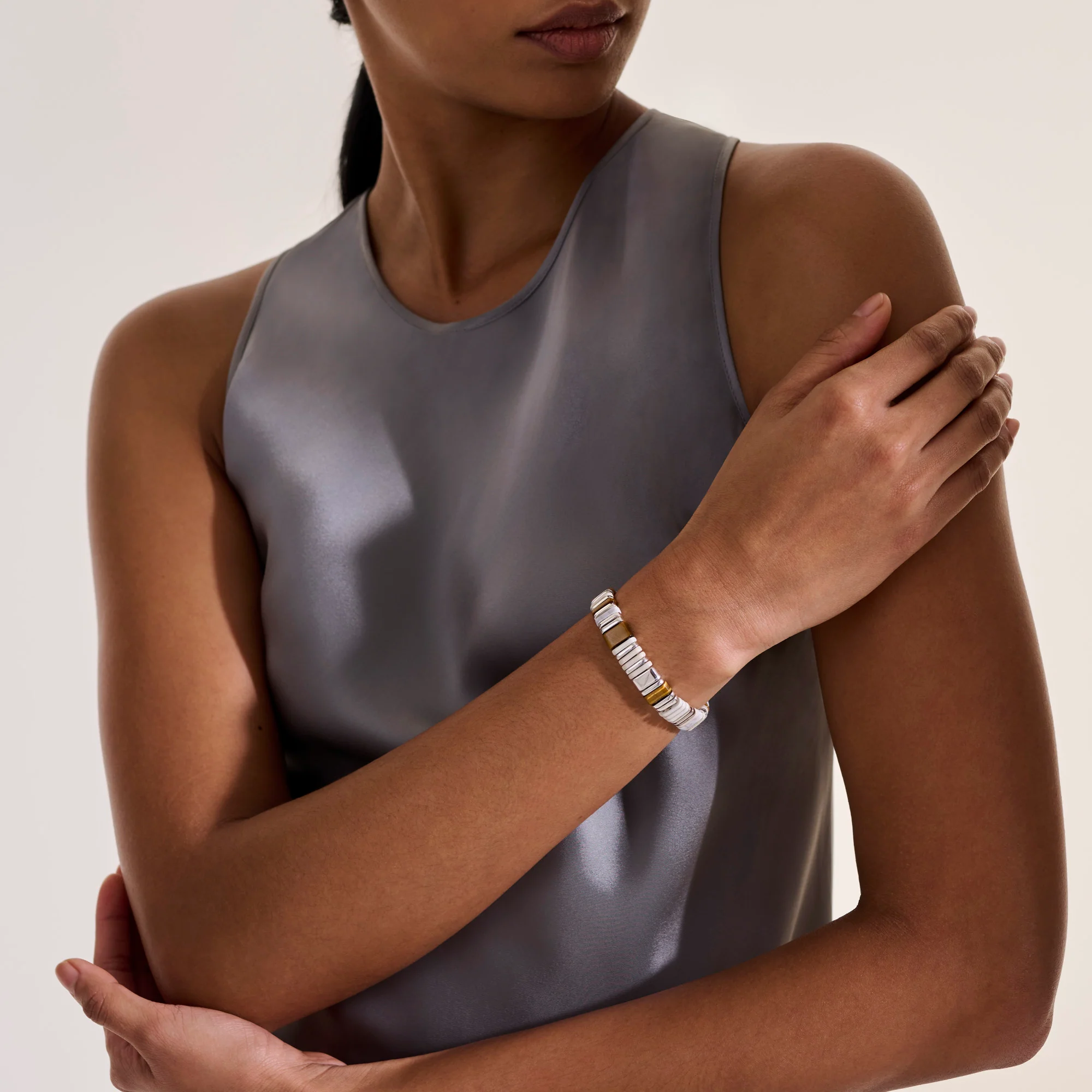 Colorblock Bracelet, Silver|BUS9010521LBRTEHL - Image 6