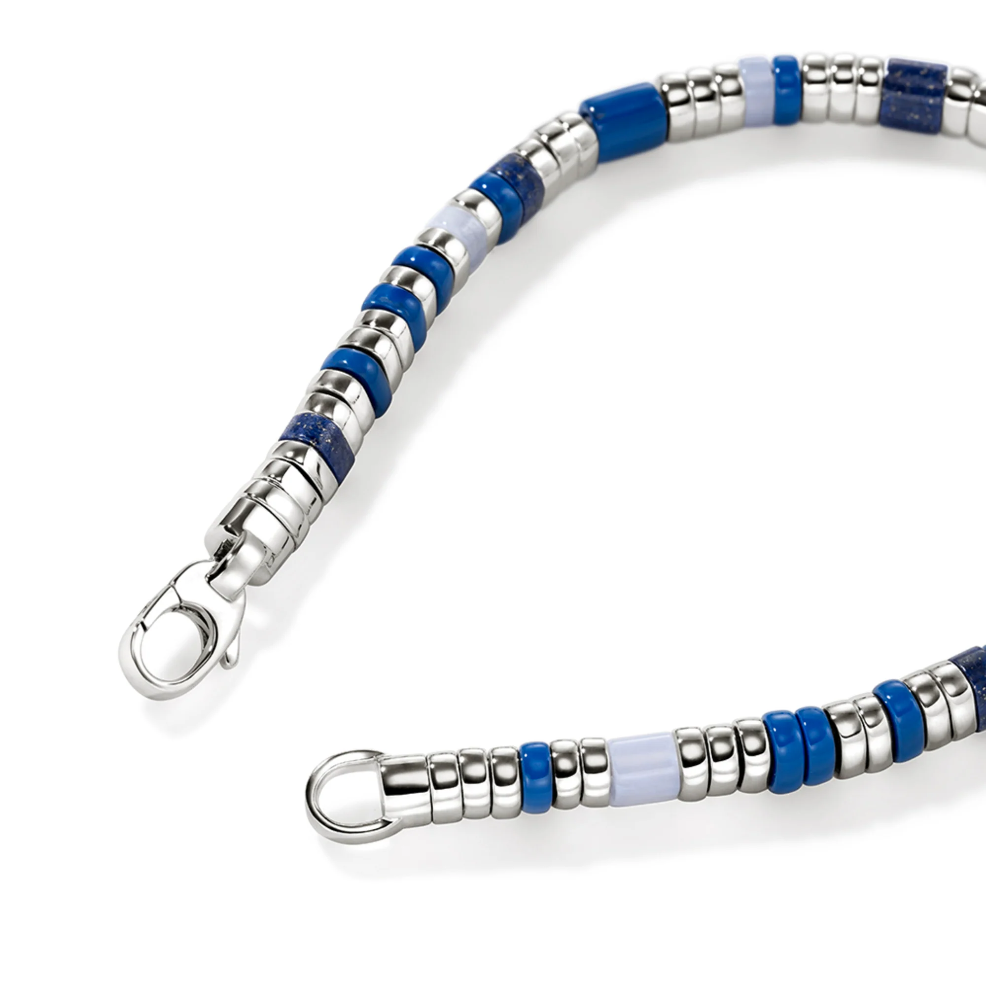 Colorblock Bracelet, Silver, Slim|BUS9012251BULPZBLA - Image 2