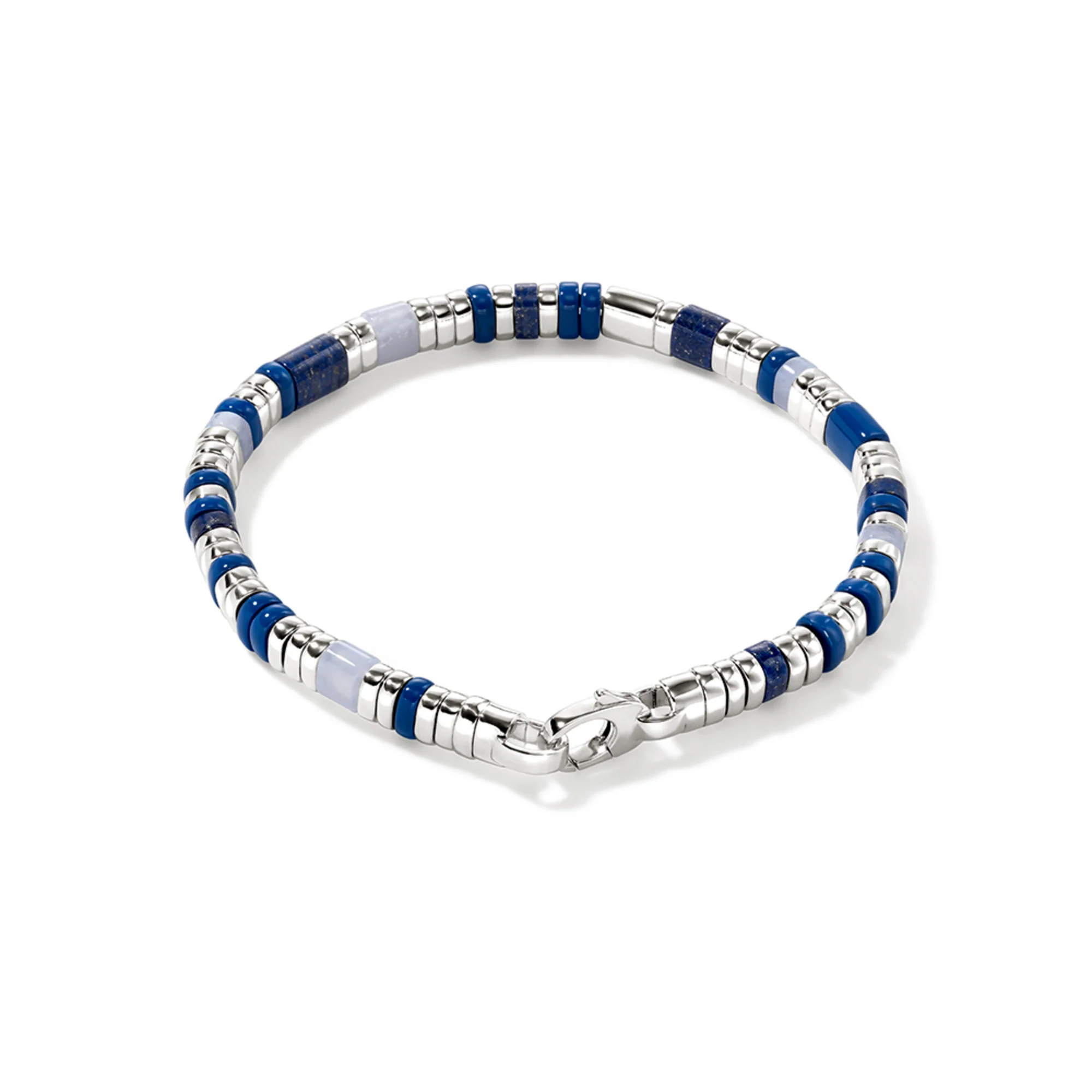 Colorblock Bracelet, Silver, Slim|BUS9012251BULPZBLA - Image 4