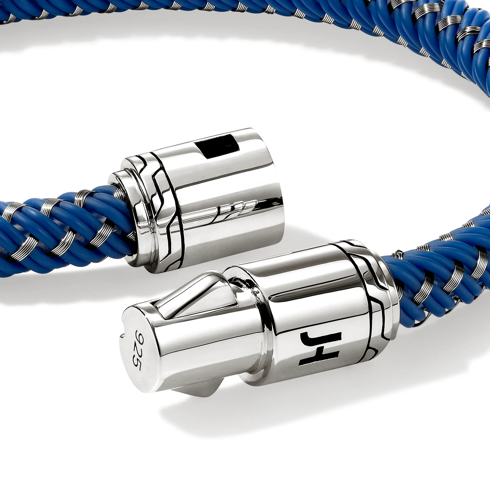 Cord Bracelet, Sterling Silver, Rubber|BU98688BUST - Image 2