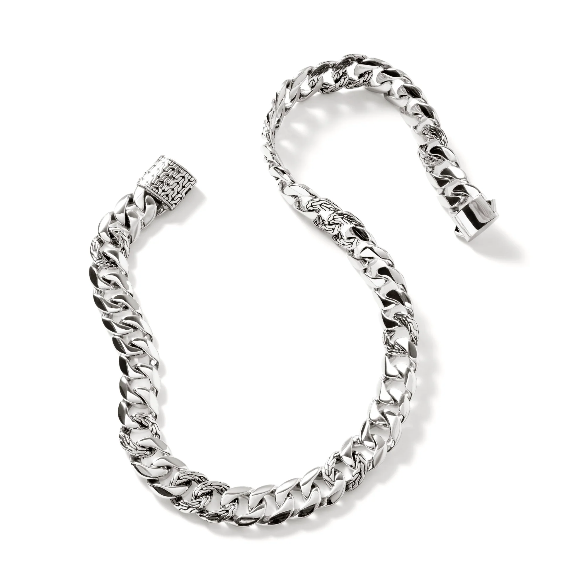 Curb Chain Necklace, Sterling Silver, 14MM|NB900803 - Image 3