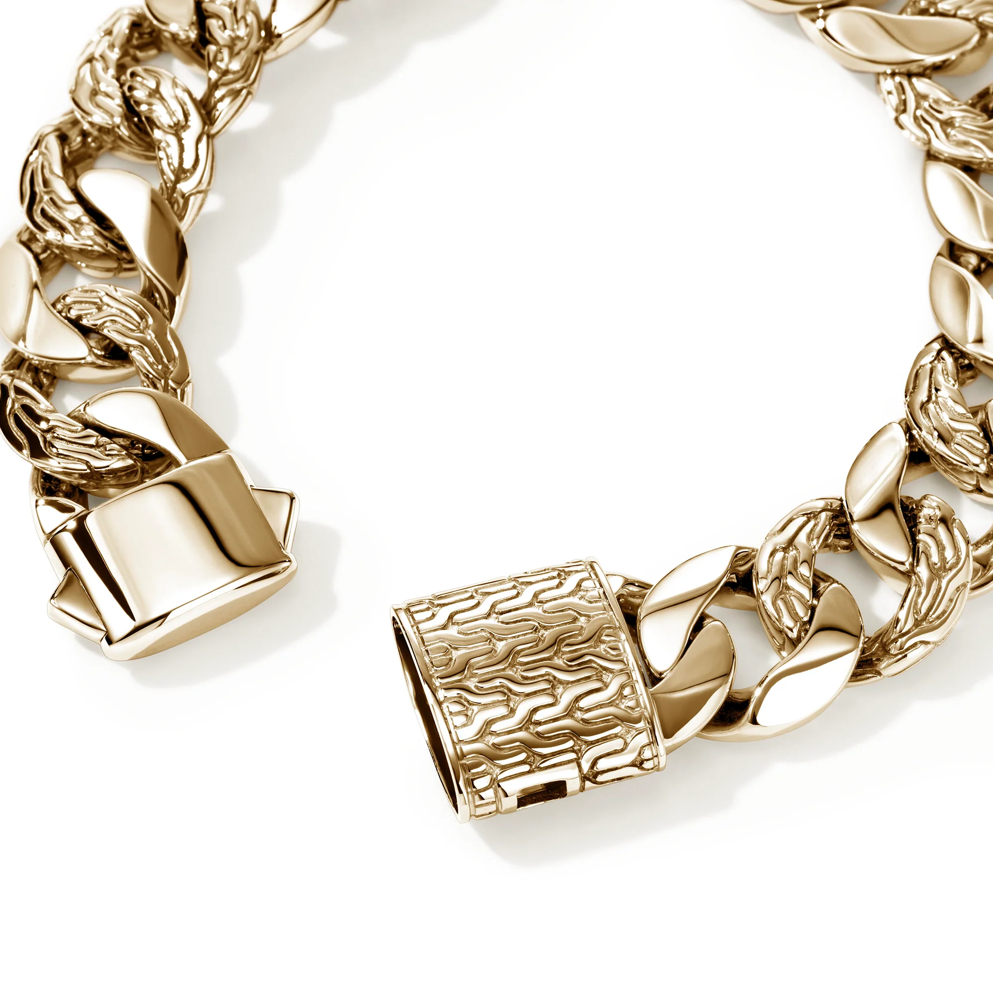 Curb Chain Bracelet, Gold, 14MM|BUGG98818 - Image 2