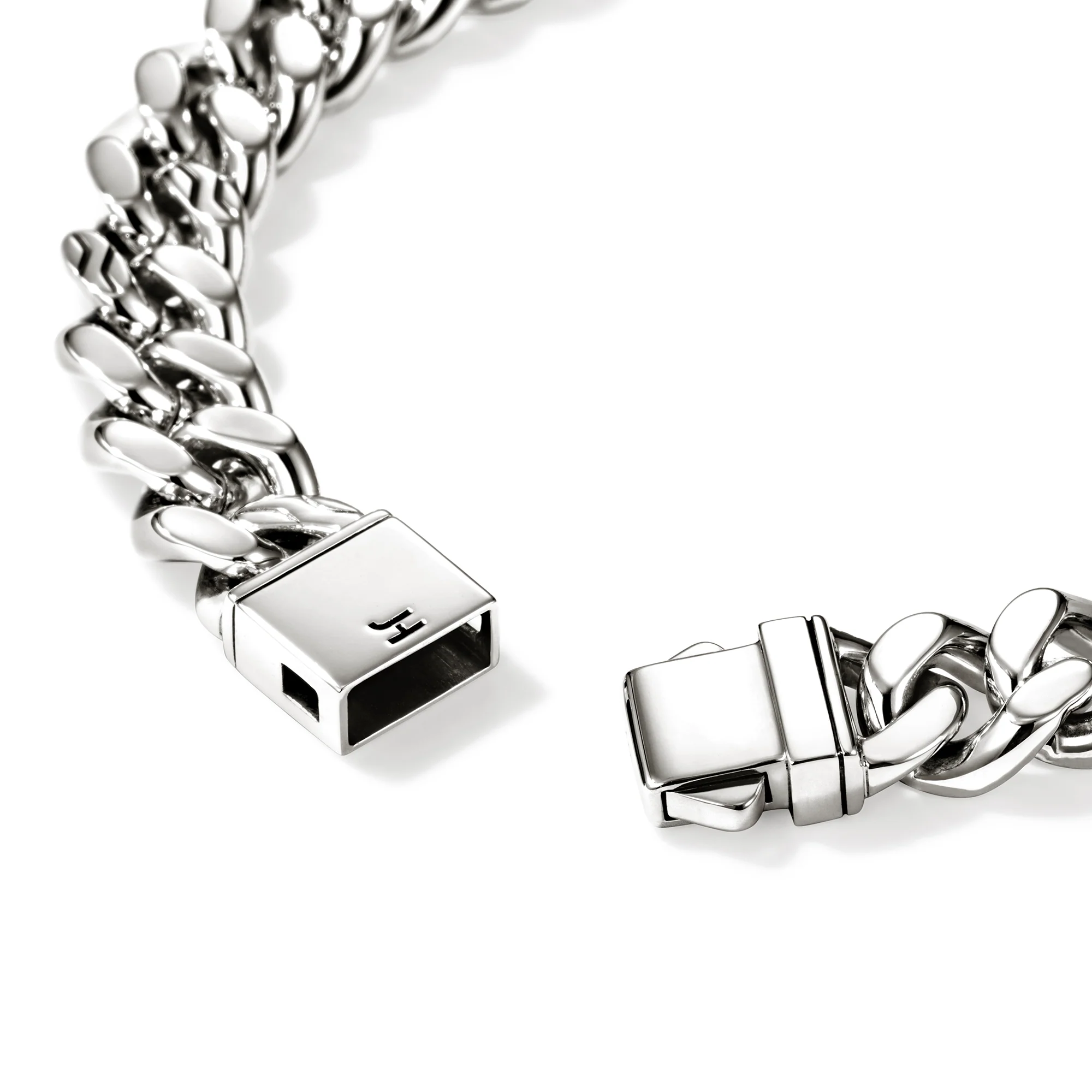 Curb Chain Bracelet, Sterling Silver, 11MM|BU98817 - Image 2