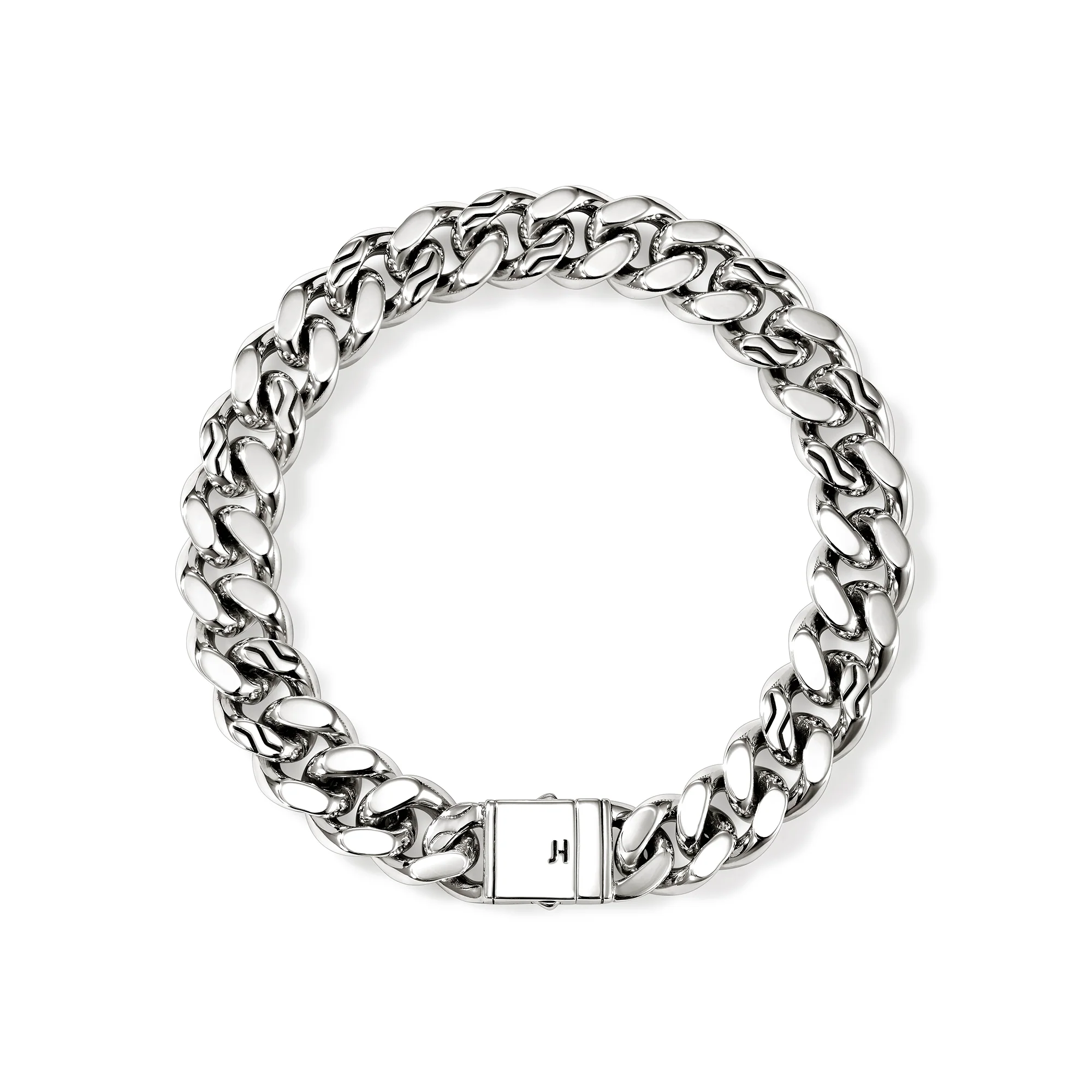 Curb Chain Bracelet, Sterling Silver, 11MM|BU98817 - Image 4