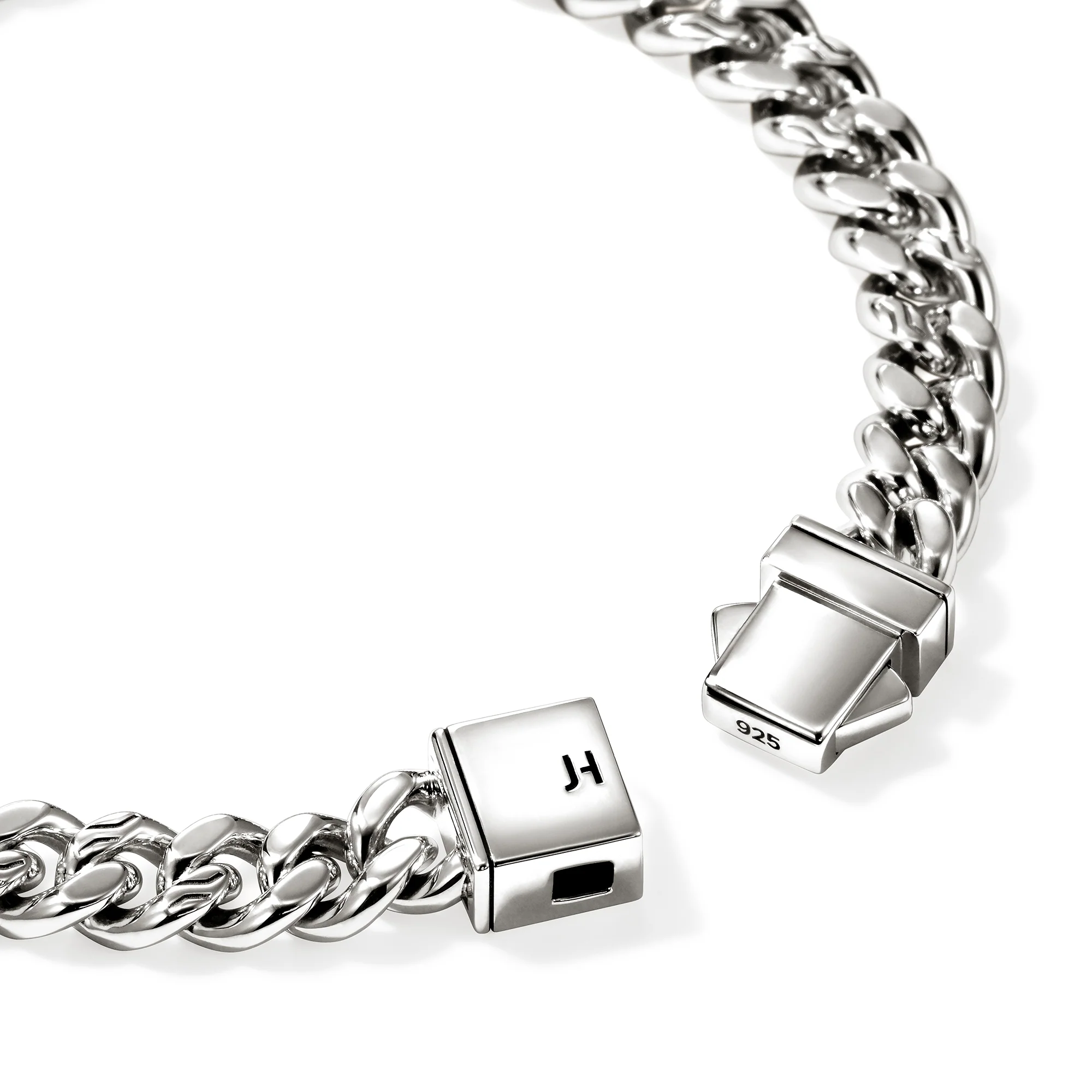 Curb Chain Bracelet, Sterling Silver, 7MM|BU98816 - Image 2