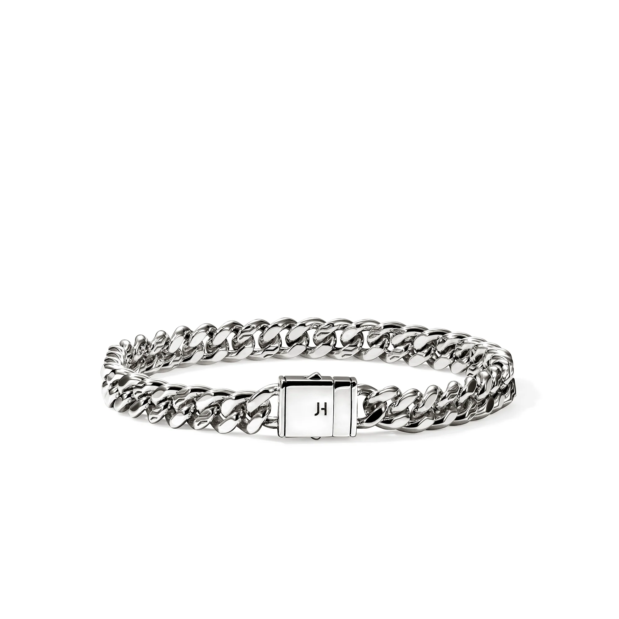 Curb Chain Bracelet, Sterling Silver, 7MM|BU98816 - Image 3