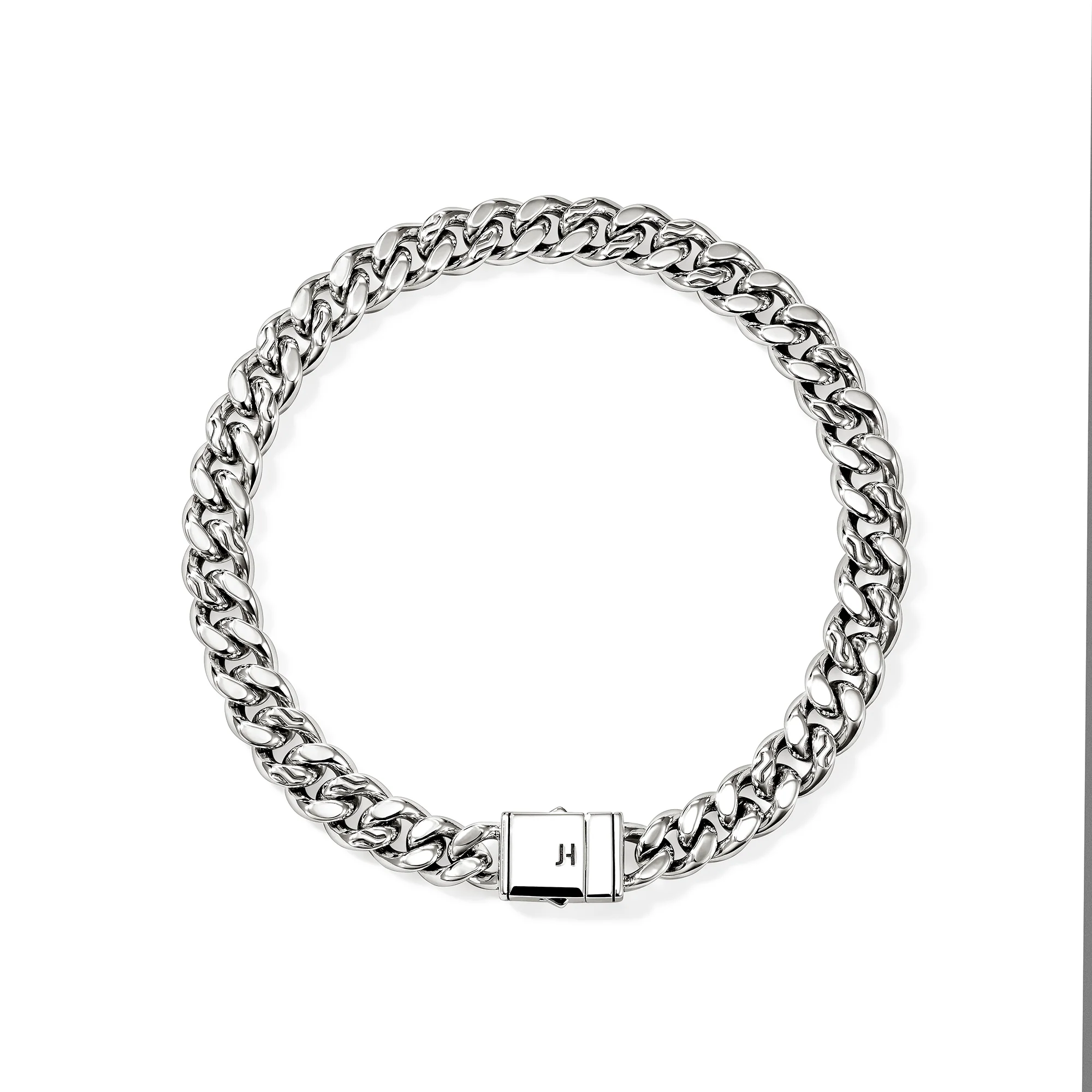 Curb Chain Bracelet, Sterling Silver, 7MM|BU98816 - Image 4
