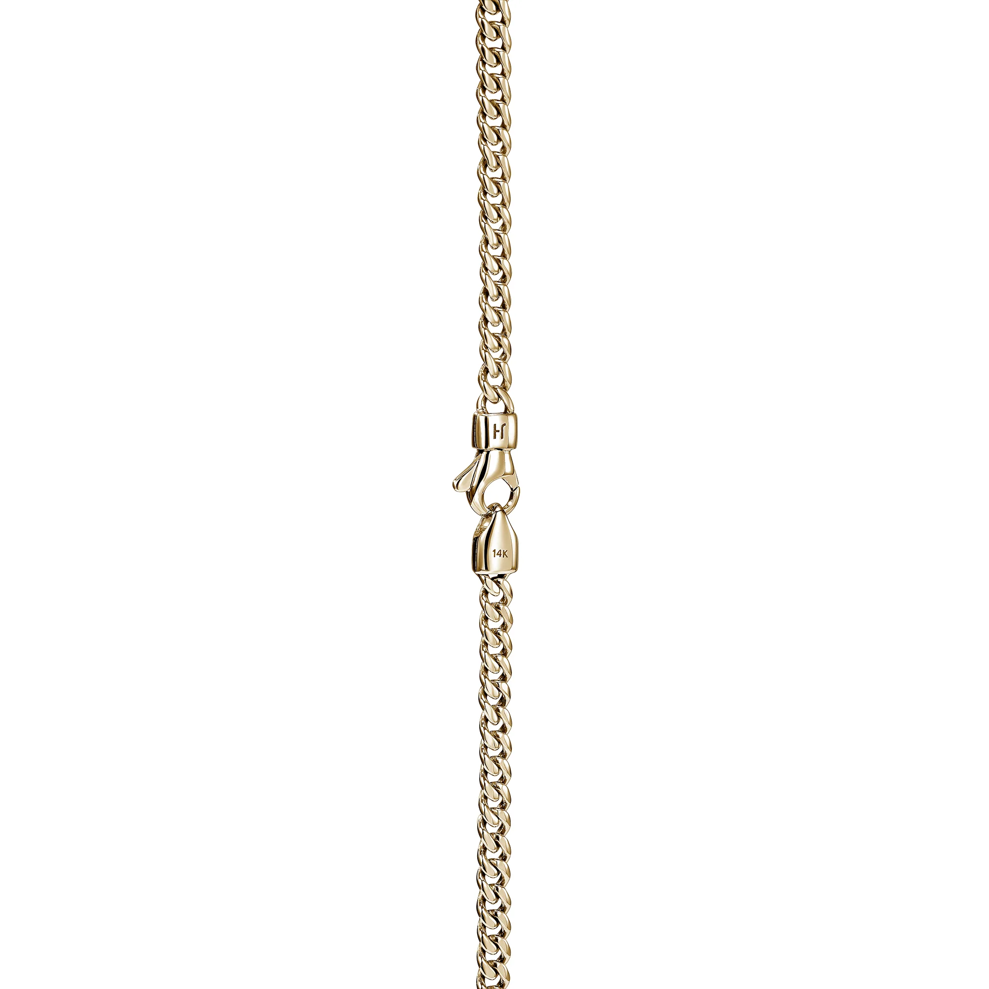 Curb Chain Necklace, Gold, 3.9MM|NMGG98812 - Image 2