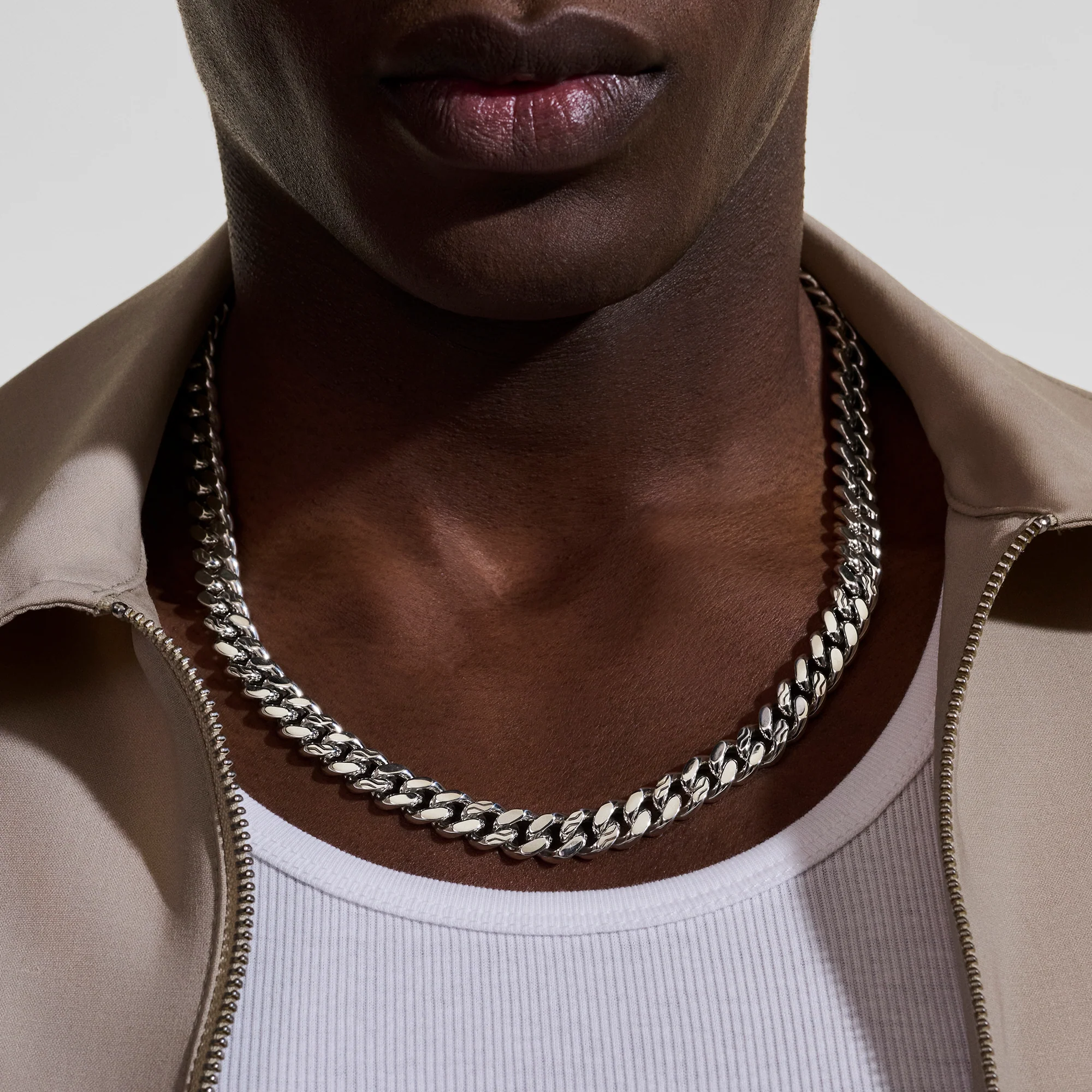 Curb Chain Necklace, Sterling Silver, 11MM|NM98814 - Image 3