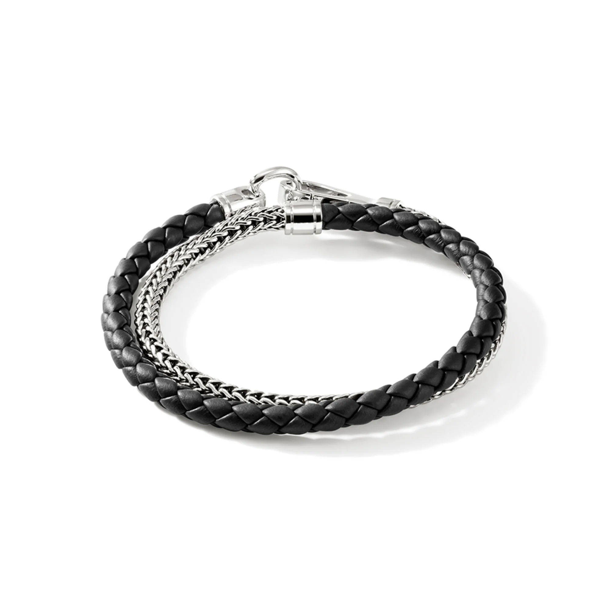 Double Wrap, Silver, Leather, 4.5MM|BU901254BL - Image 4