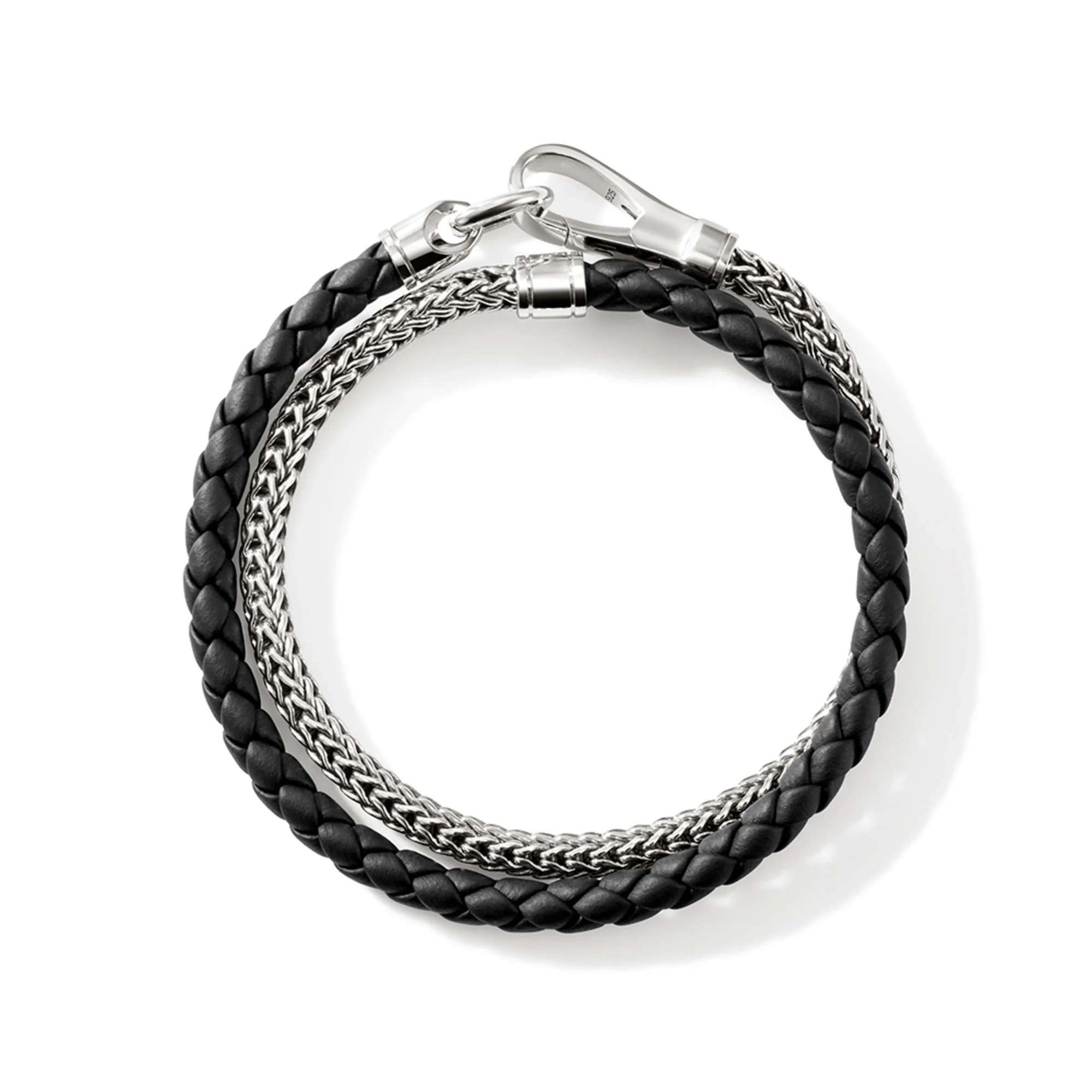 Double Wrap, Silver, Leather, 4.5MM|BU901254BL - Image 5