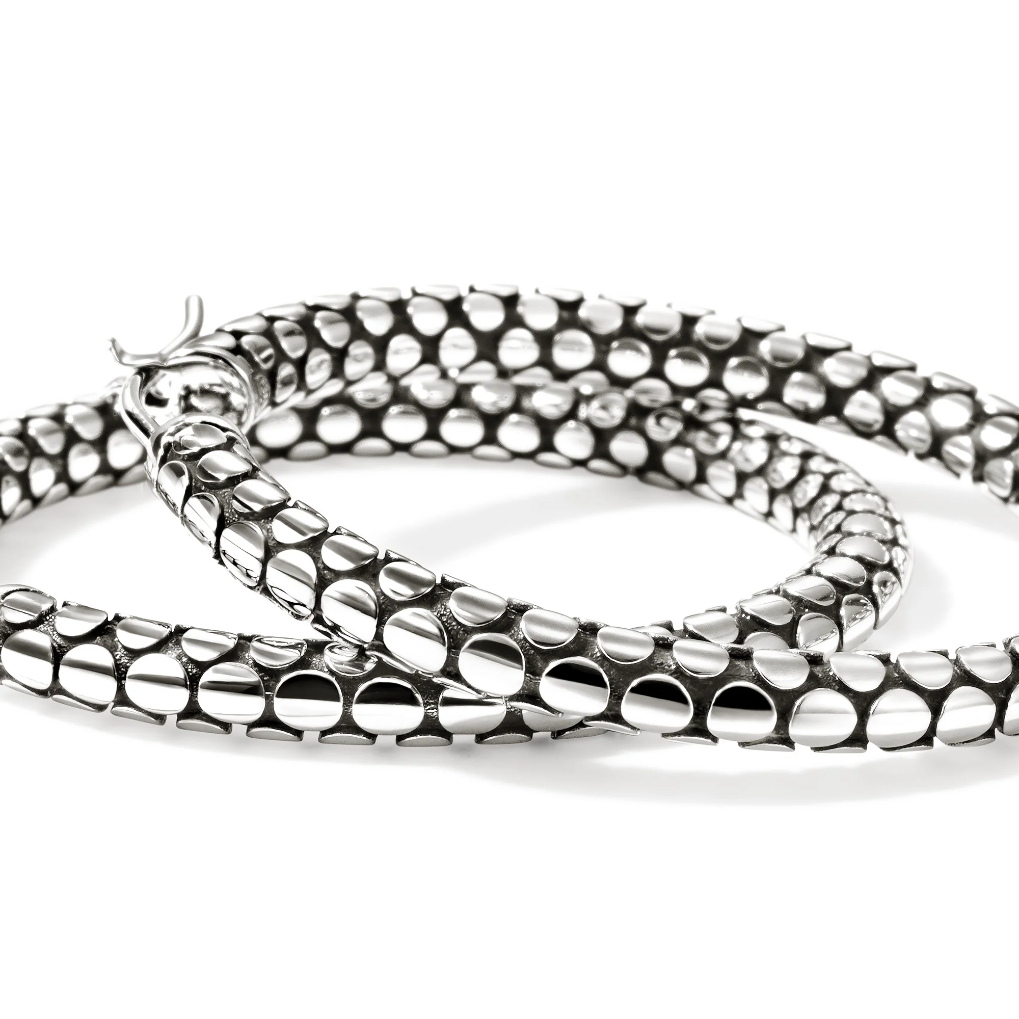 Dot Hoop Earrings, Sterling Silver, 37MM|EB30177 - Image 2