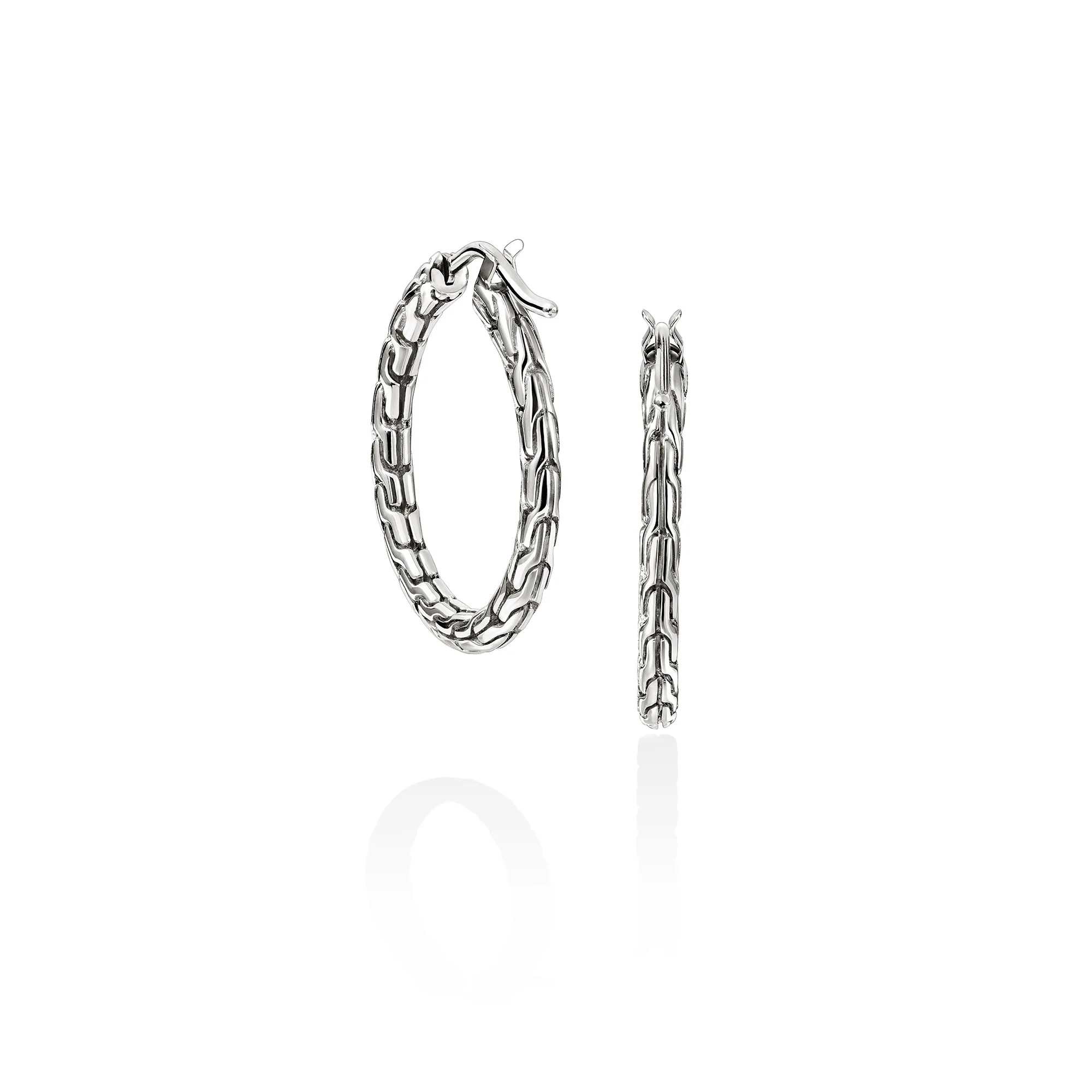 JH Essential Hoop Earrings, Sterling Silver, 22MM|EB98923 - Image 3