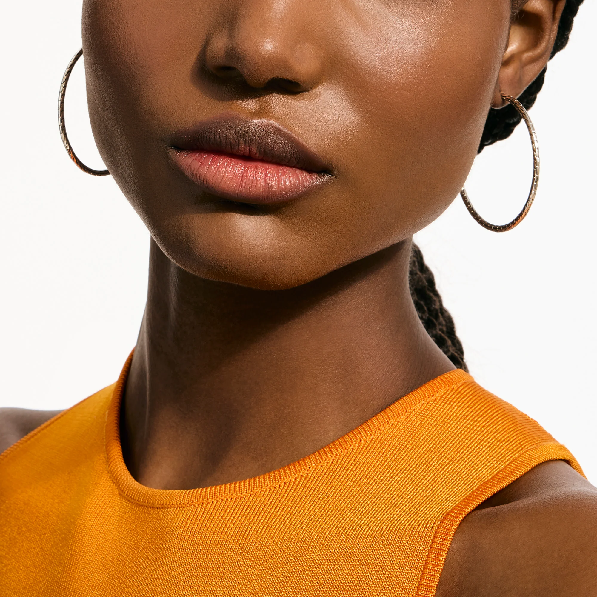 JH Essential Flex Hoop Earrings, Sterling Silver, 50MM|EB98925 - Image 4