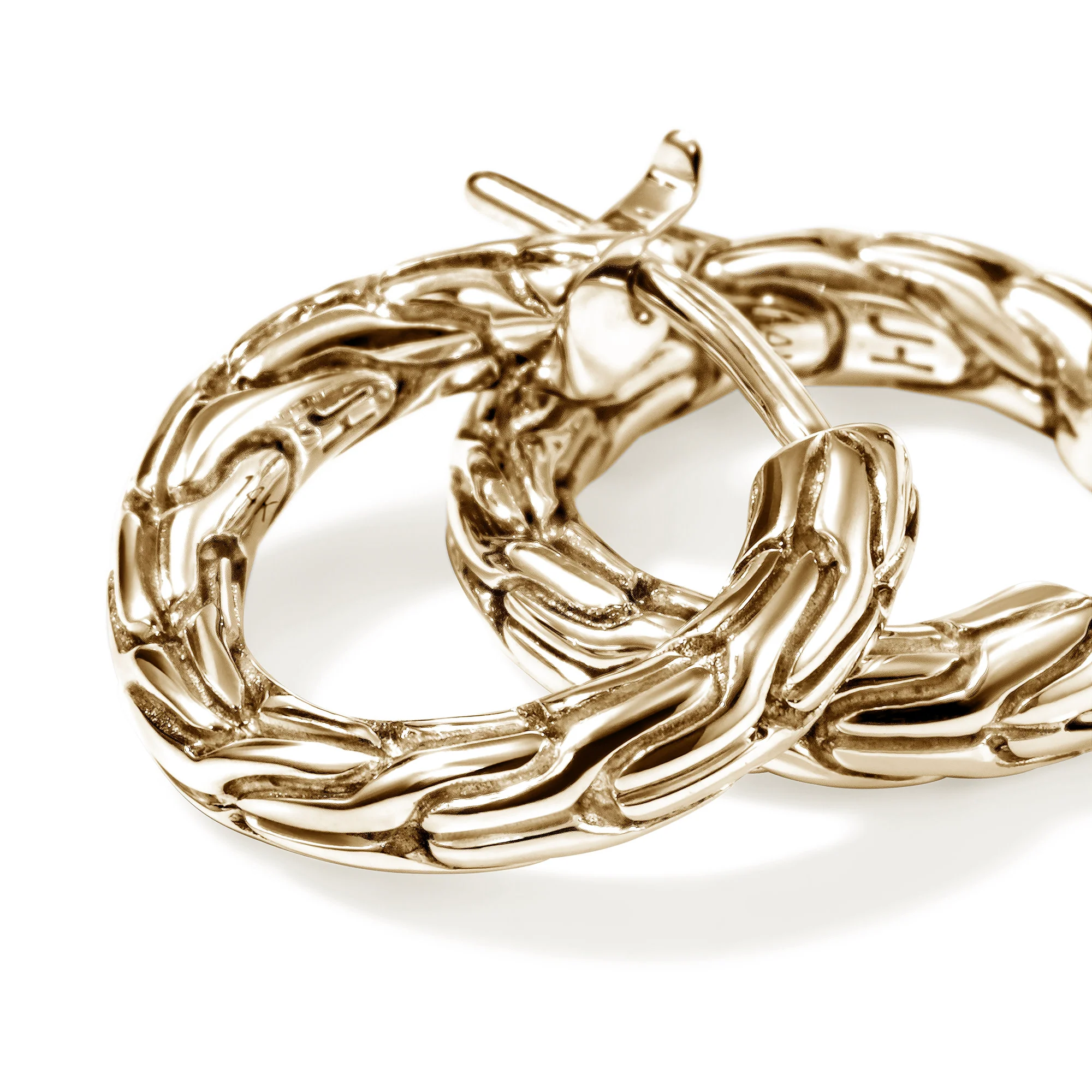 JH Essential Hoop Earrings, Gold, 14MM|EGG98922 - Image 2