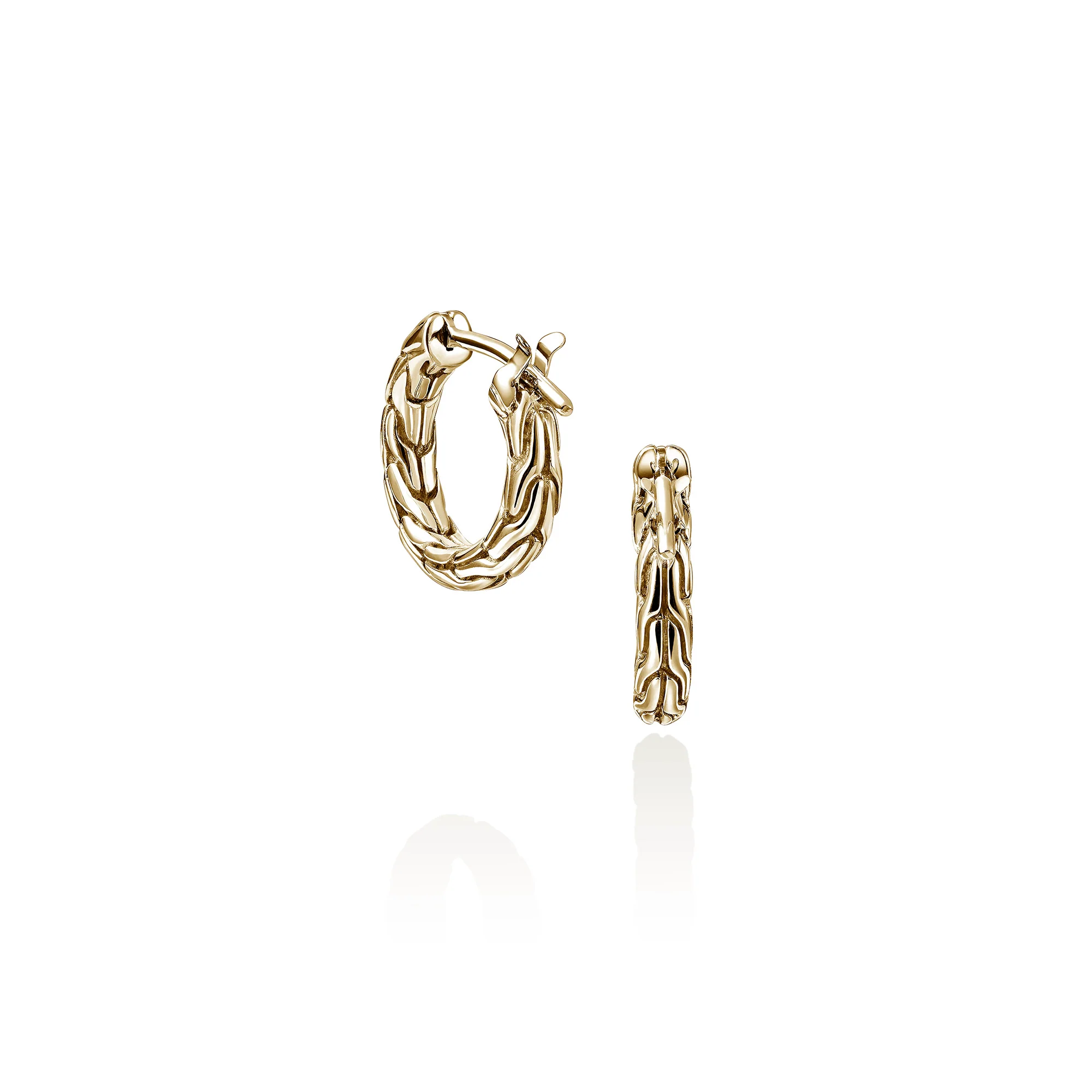JH Essential Hoop Earrings, Gold, 14MM|EGG98922 - Image 3