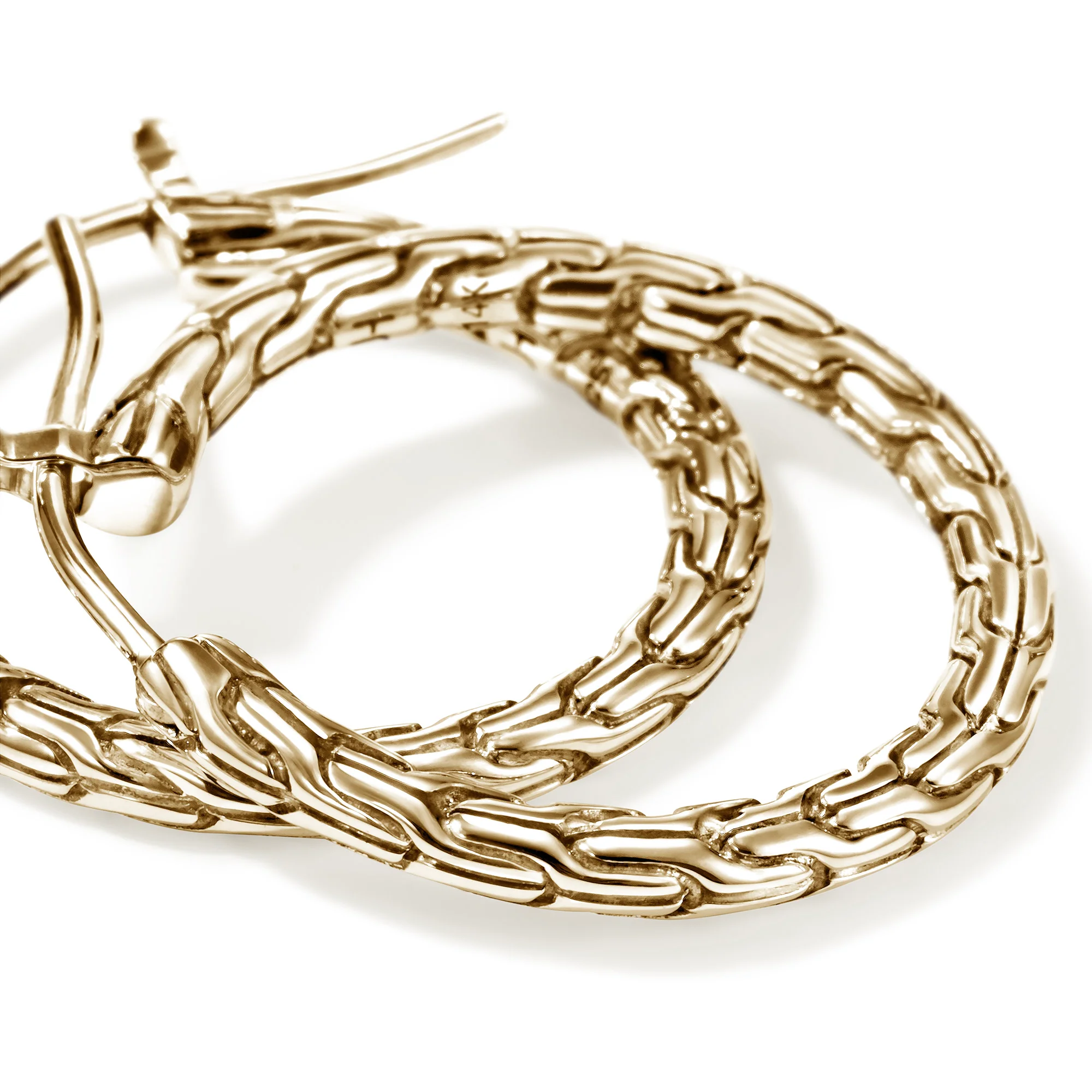 JH Essential Hoop Earrings, Gold, 22MM|EGG98923 - Image 2