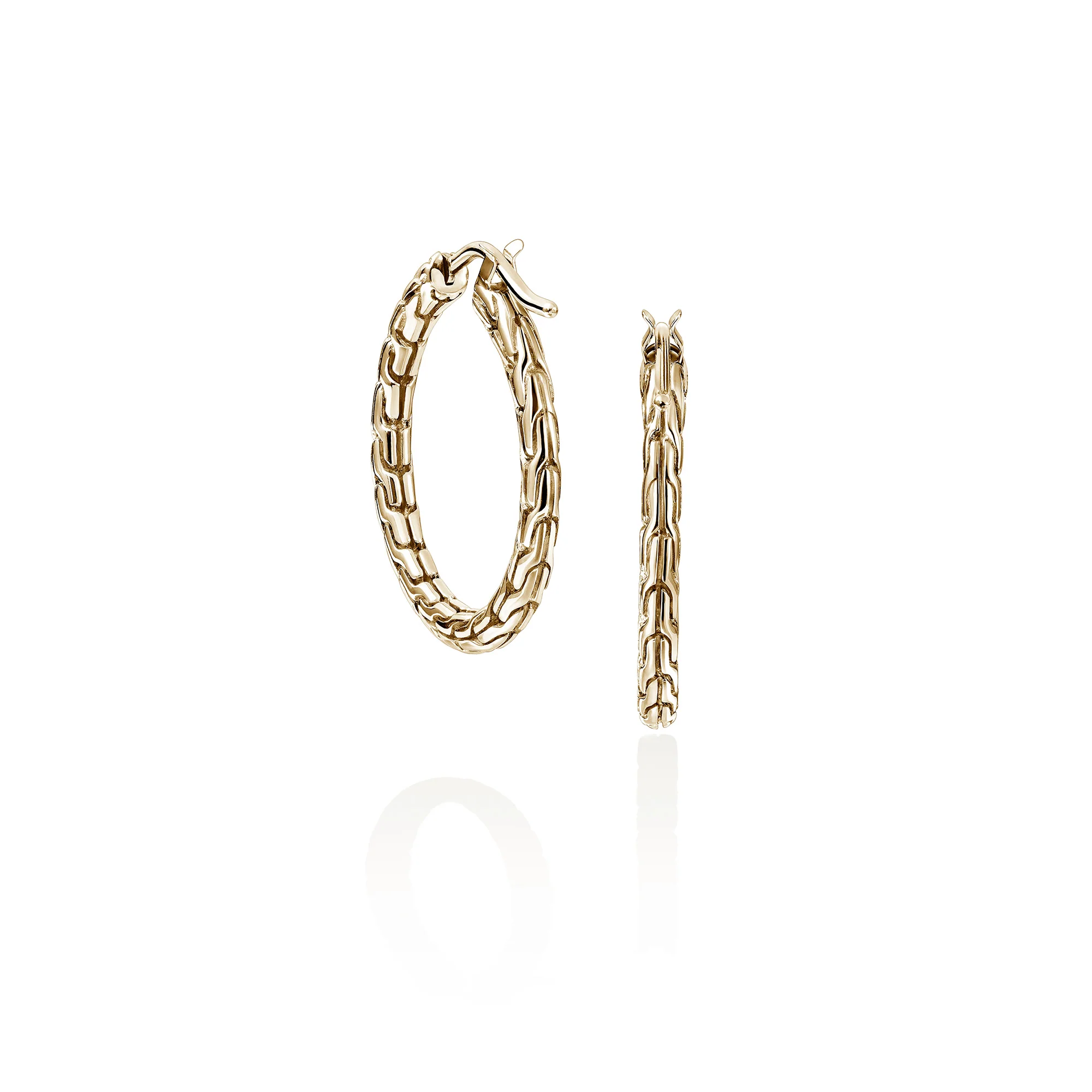 JH Essential Hoop Earrings, Gold, 22MM|EGG98923 - Image 3