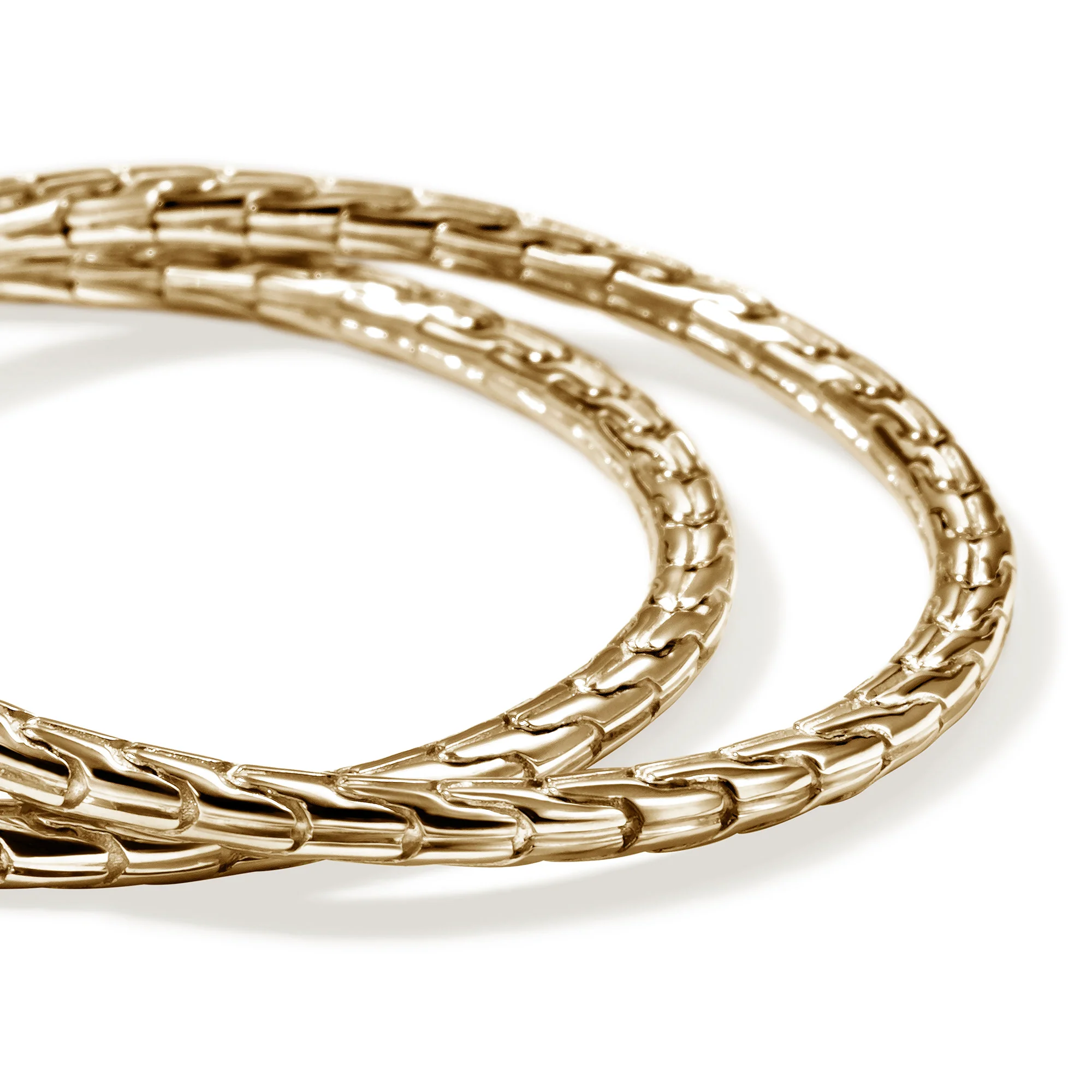 JH Essential Flex Hoop Earrings, Gold, 39MM|EGG98924 - Image 2