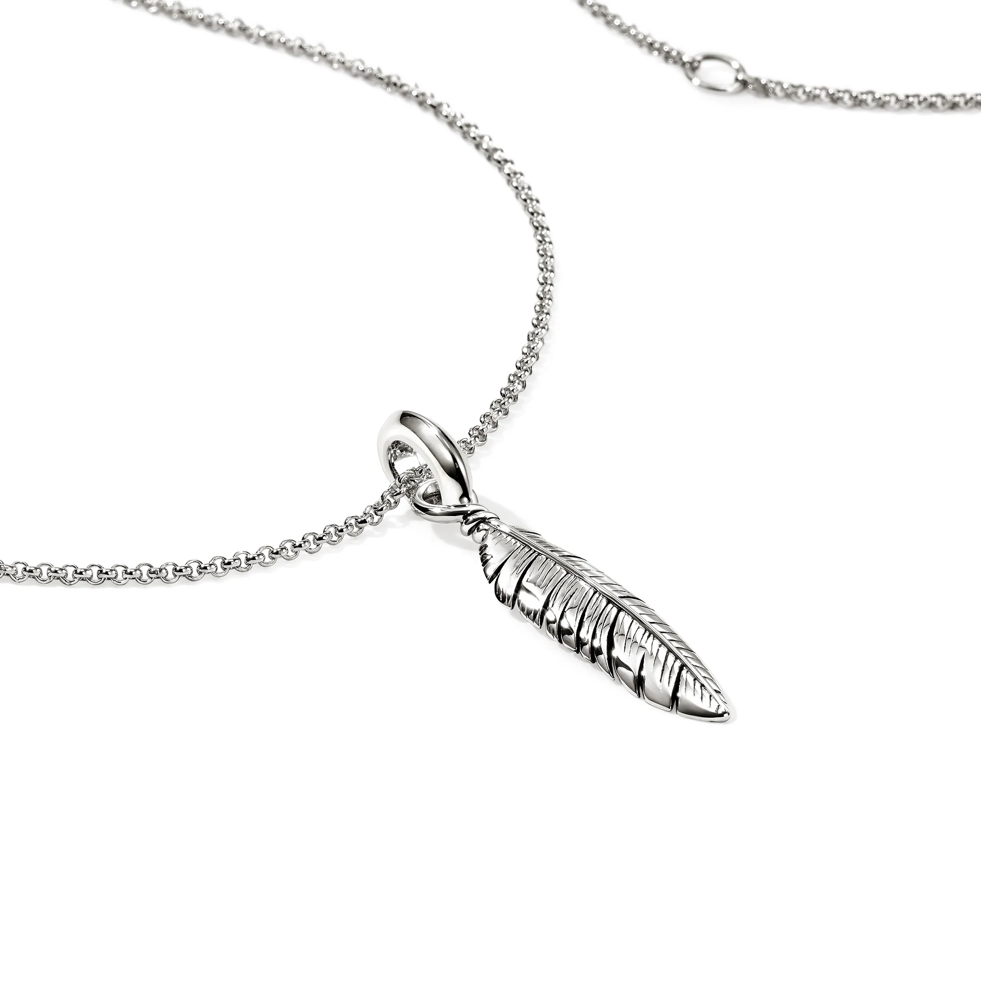 Feather Talisman Necklace, Sterling Silver|NB901209 - Image 2