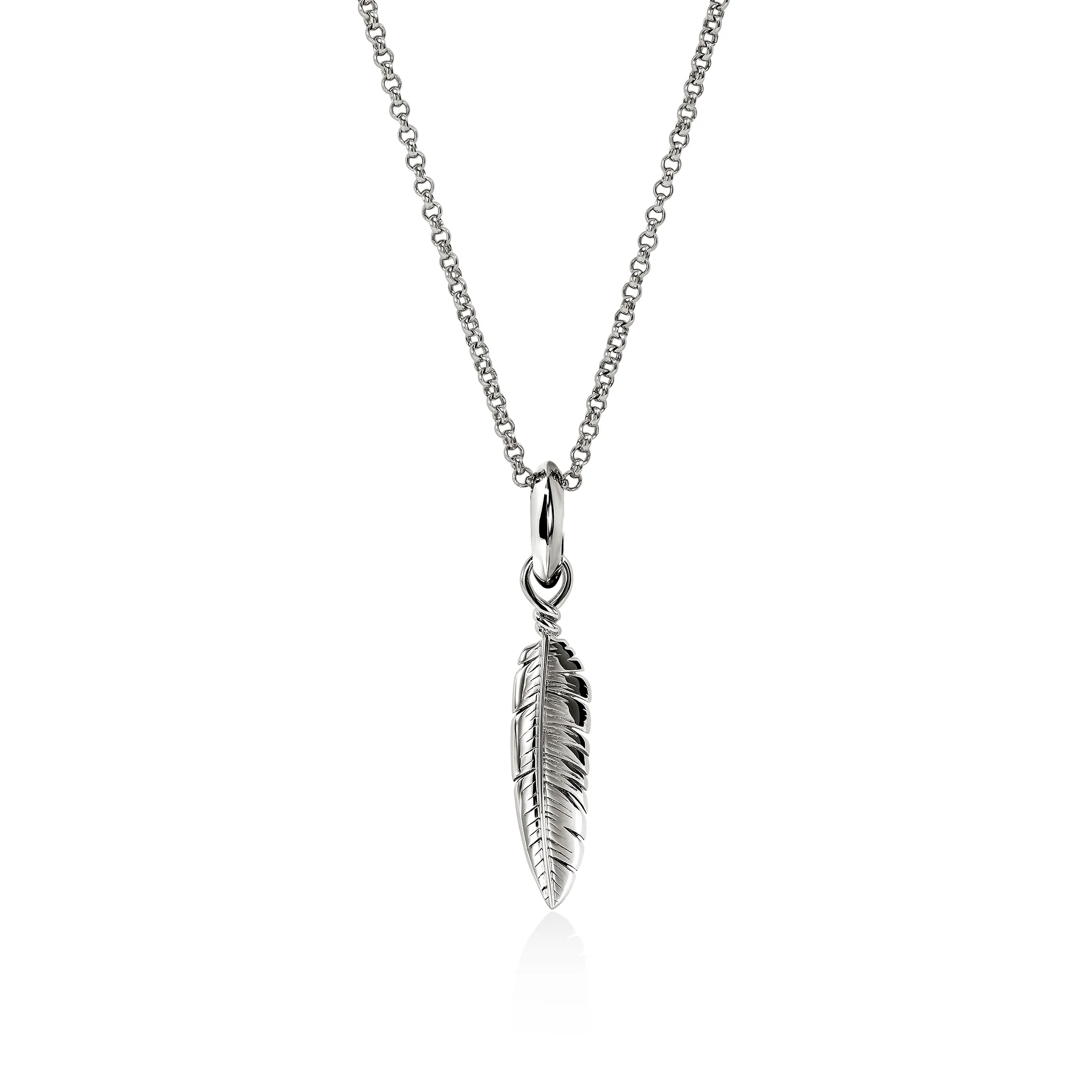 Feather Talisman Necklace, Sterling Silver|NB901209 - Image 3