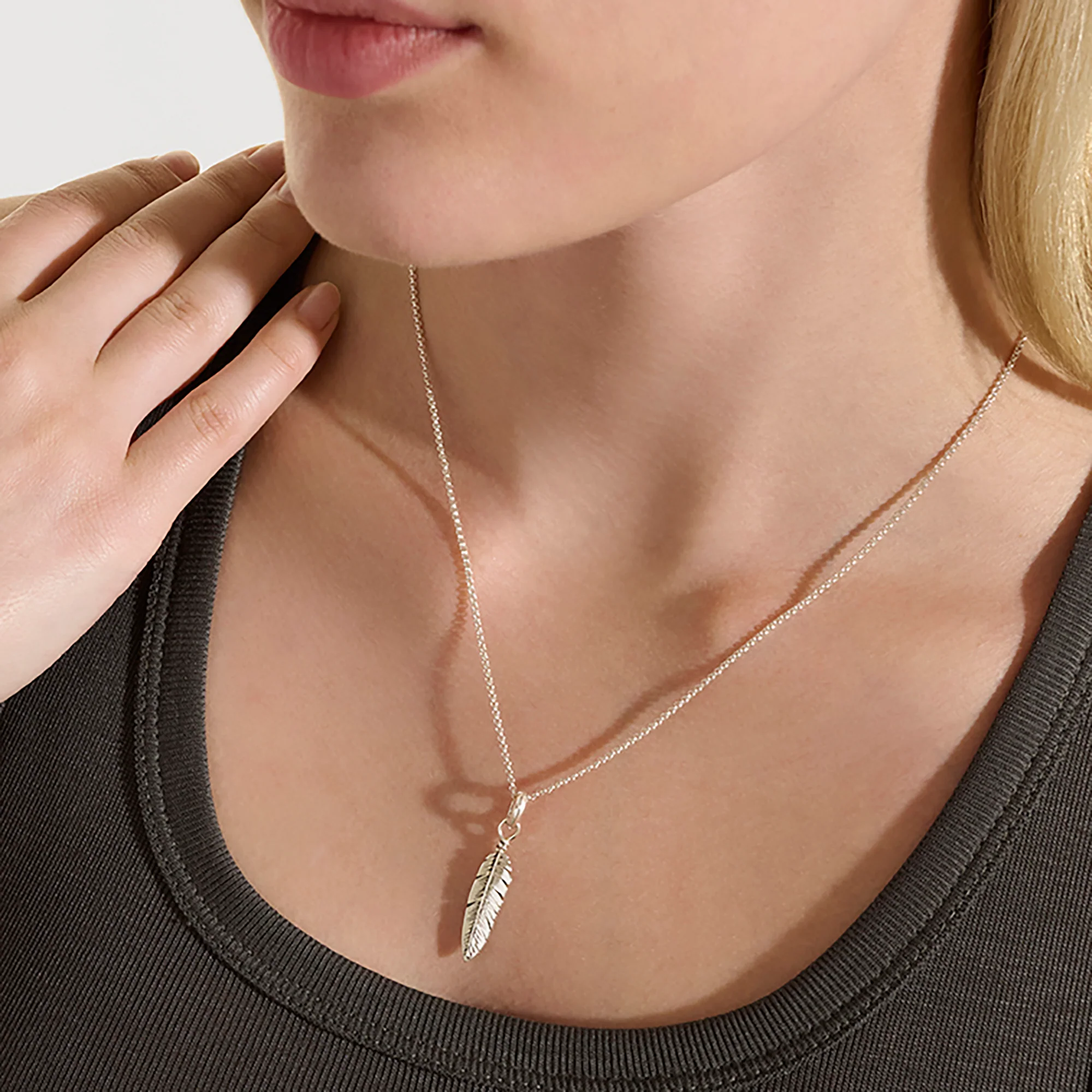 Feather Talisman Necklace, Sterling Silver|NB901209 - Image 5