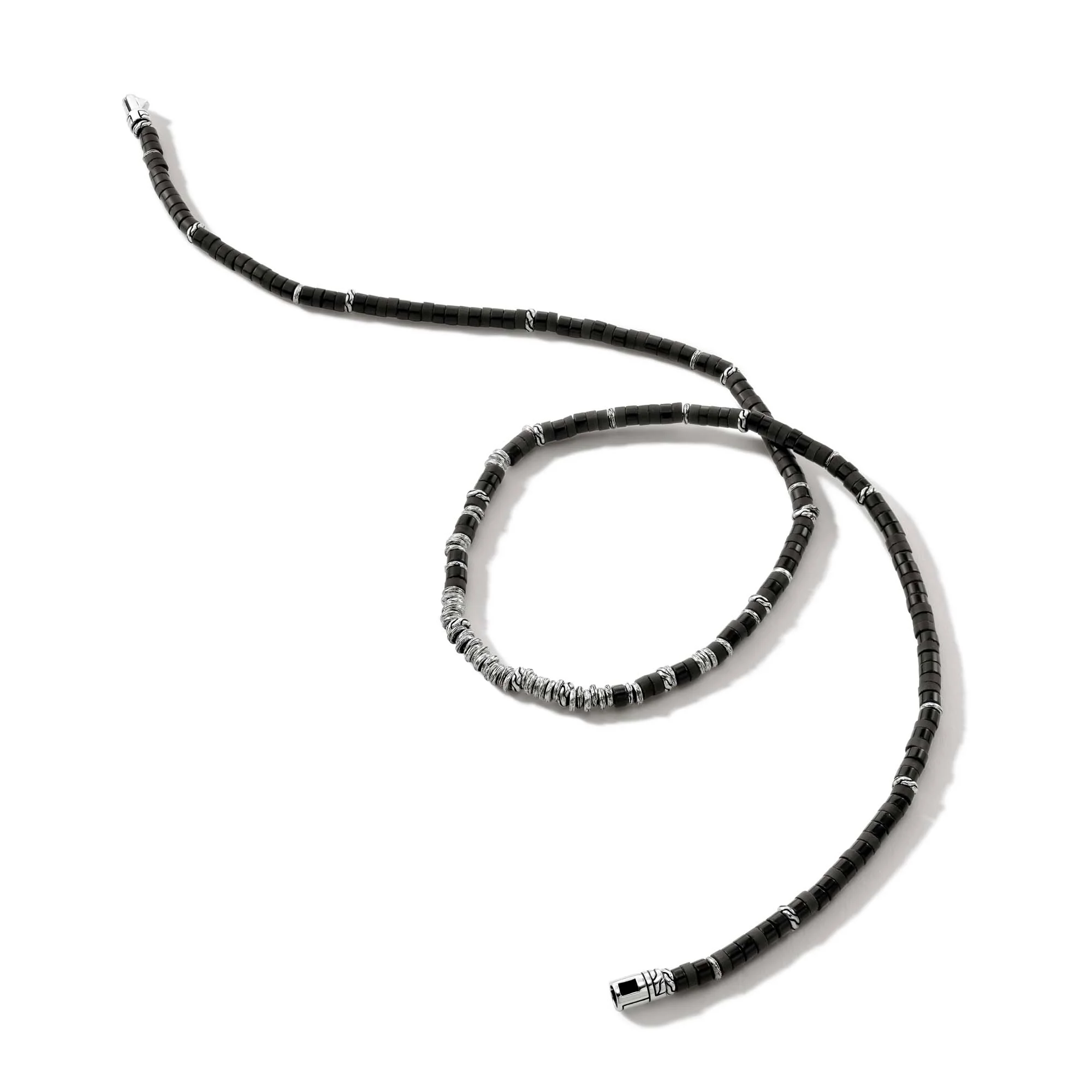 Heishi Necklace, Sterling Silver, Hardstones|NMS900987BON - Image 3