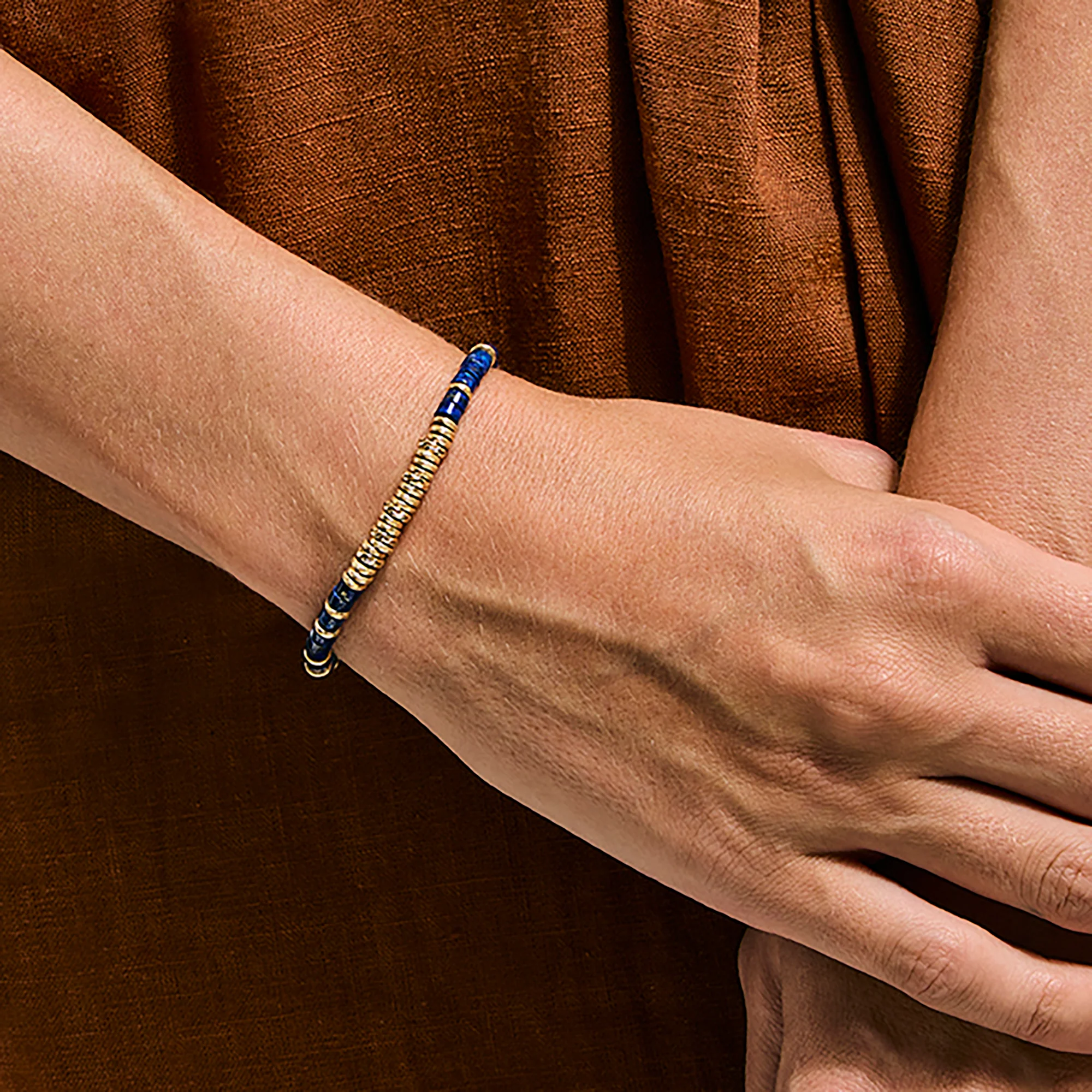 Heishi Bracelet, Gold, Hardstones|BUGGS900984LPZ - Image 6