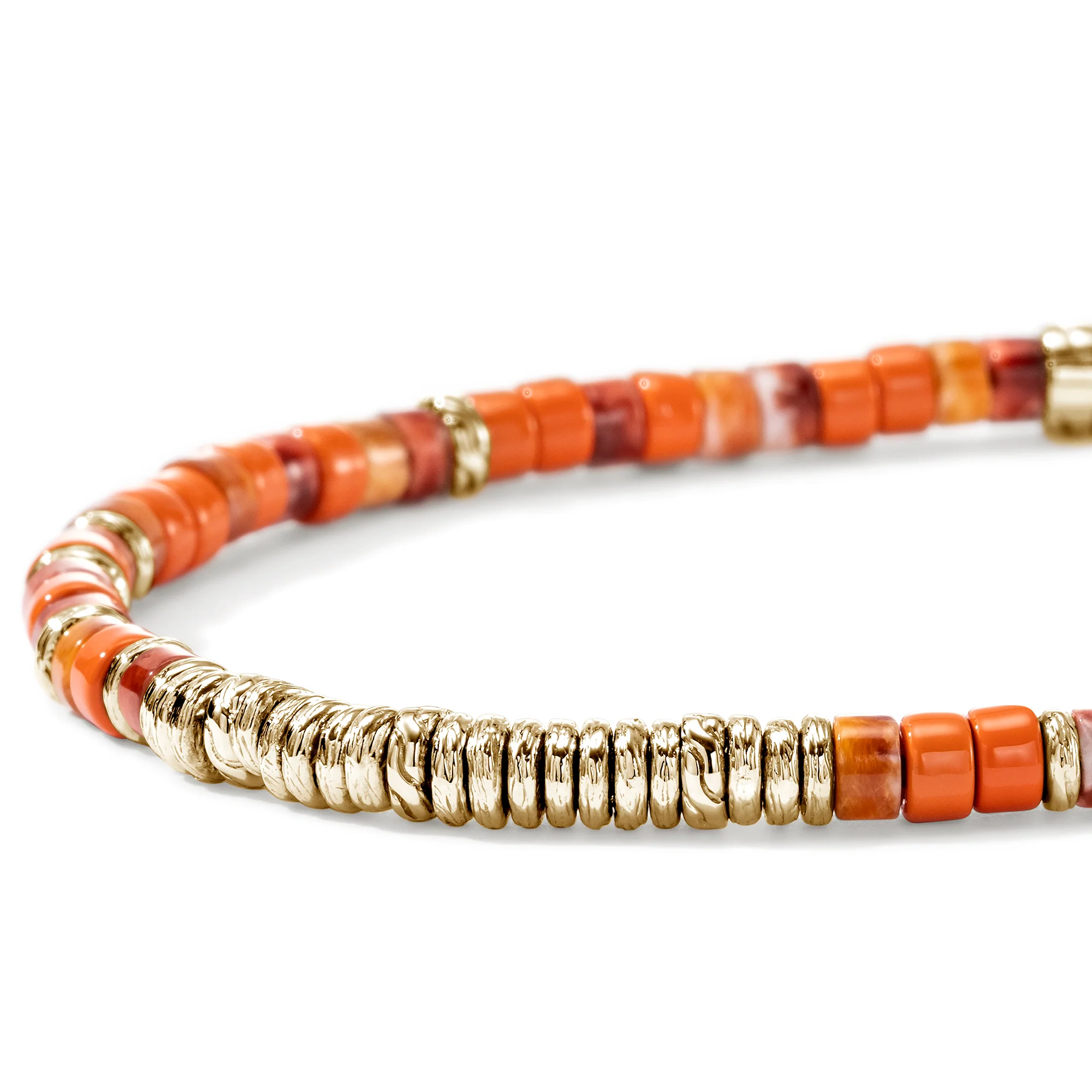 Heishi Bracelet, Gold, Sterling Silver|BUZZS290121OROYS - Image 2