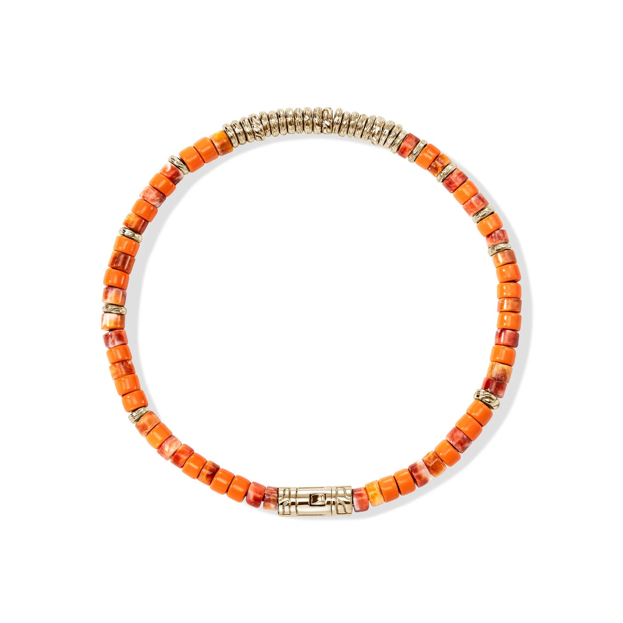 Heishi Bracelet, Gold, Sterling Silver|BUZZS290121OROYS - Image 3
