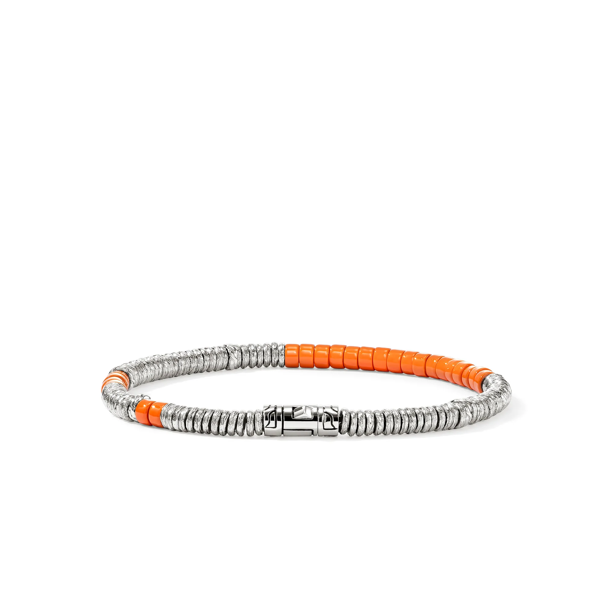 Heishi Bracelet, Sterling Silver, Enamel|BU900698OR - Image 3
